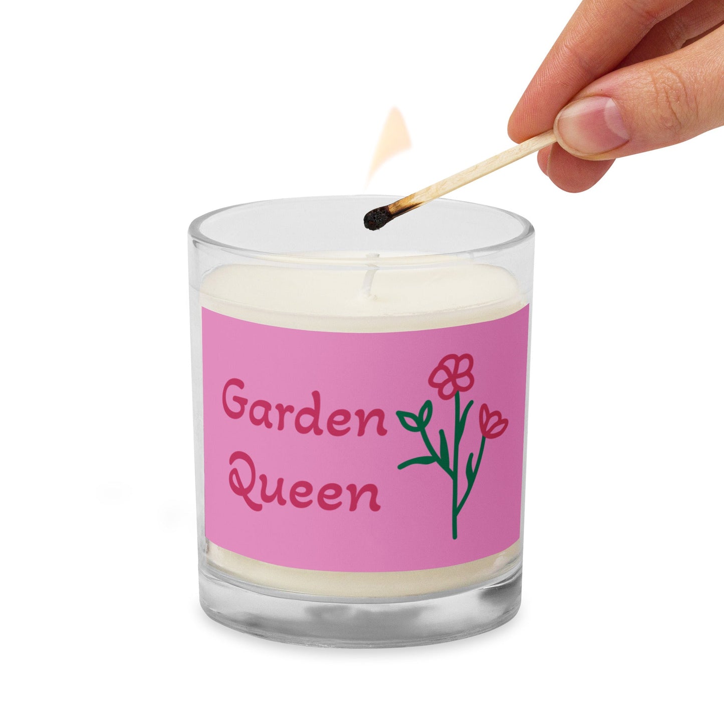 Garden Queen Glass Jar Soy Wax Candle - Candles - Discovery Co.