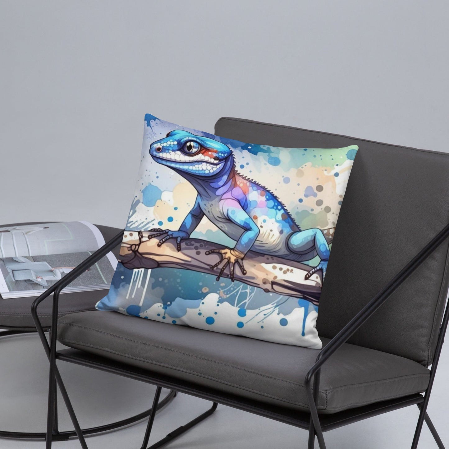 Gecko Watercolor Art Basic Pillow - Pillows - Discovery Co.