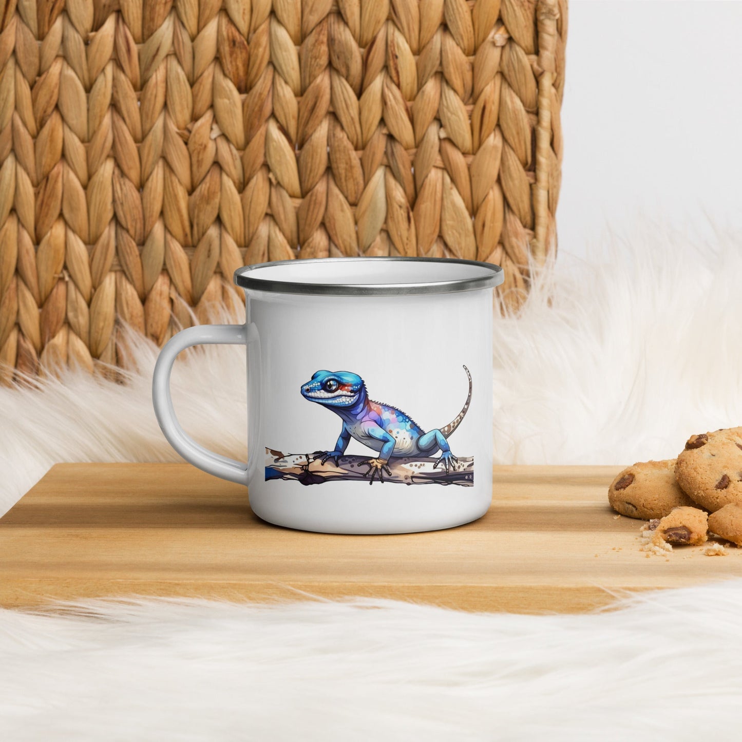 Gecko Watercolor Art Enamel Mug - Mugs - Discovery Co.