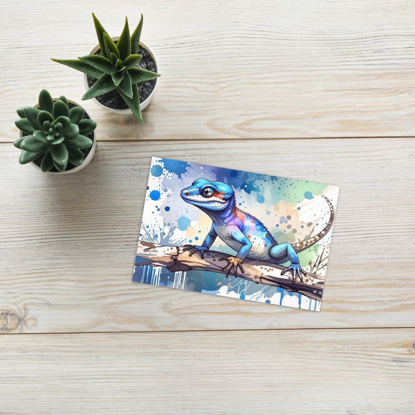Gecko Watercolor Art Greeting Card - Greeting Card - Discovery Co.