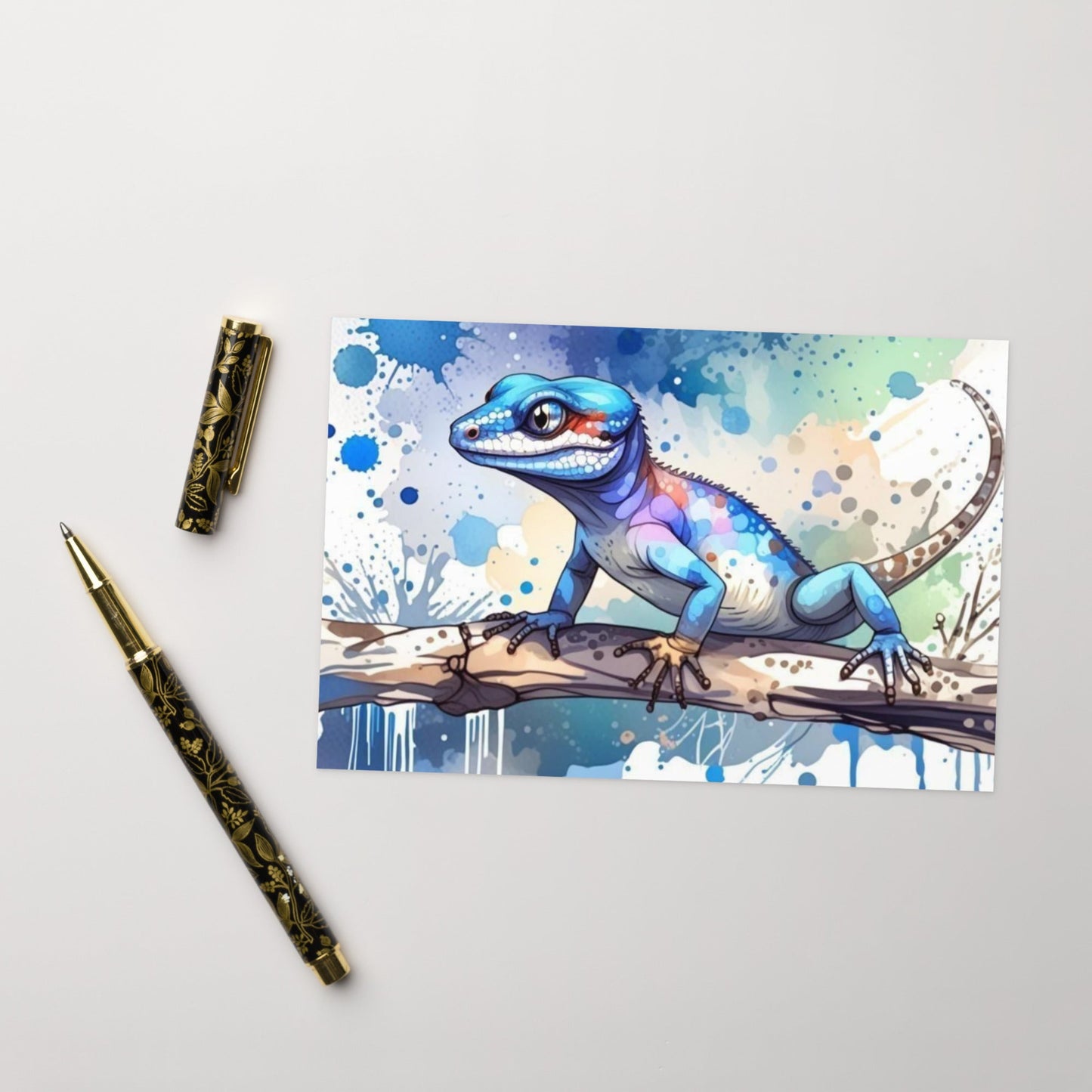 Gecko Watercolor Art Greeting Card - Greeting Card - Discovery Co.