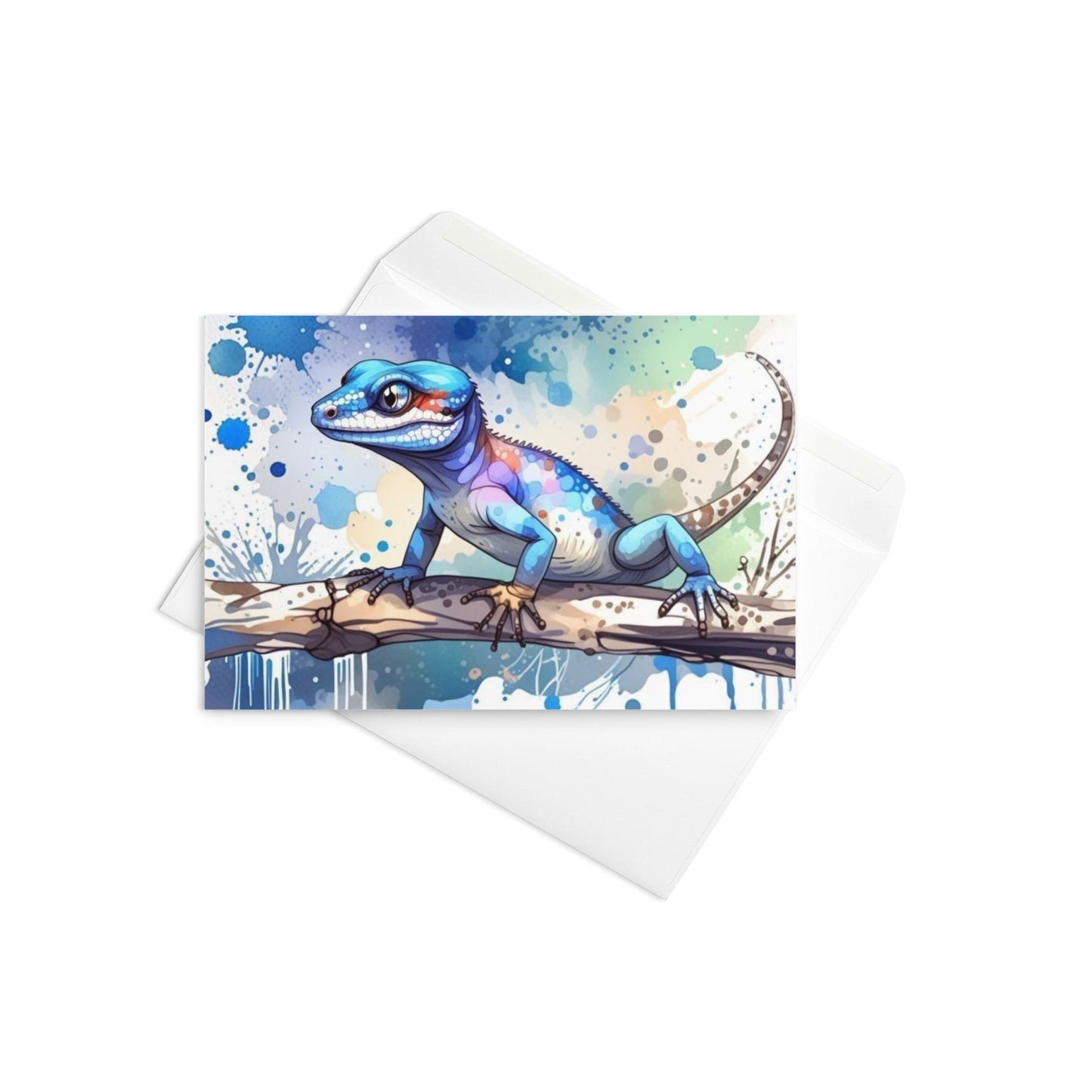 Gecko Watercolor Art Greeting Card - Greeting Card - Discovery Co.