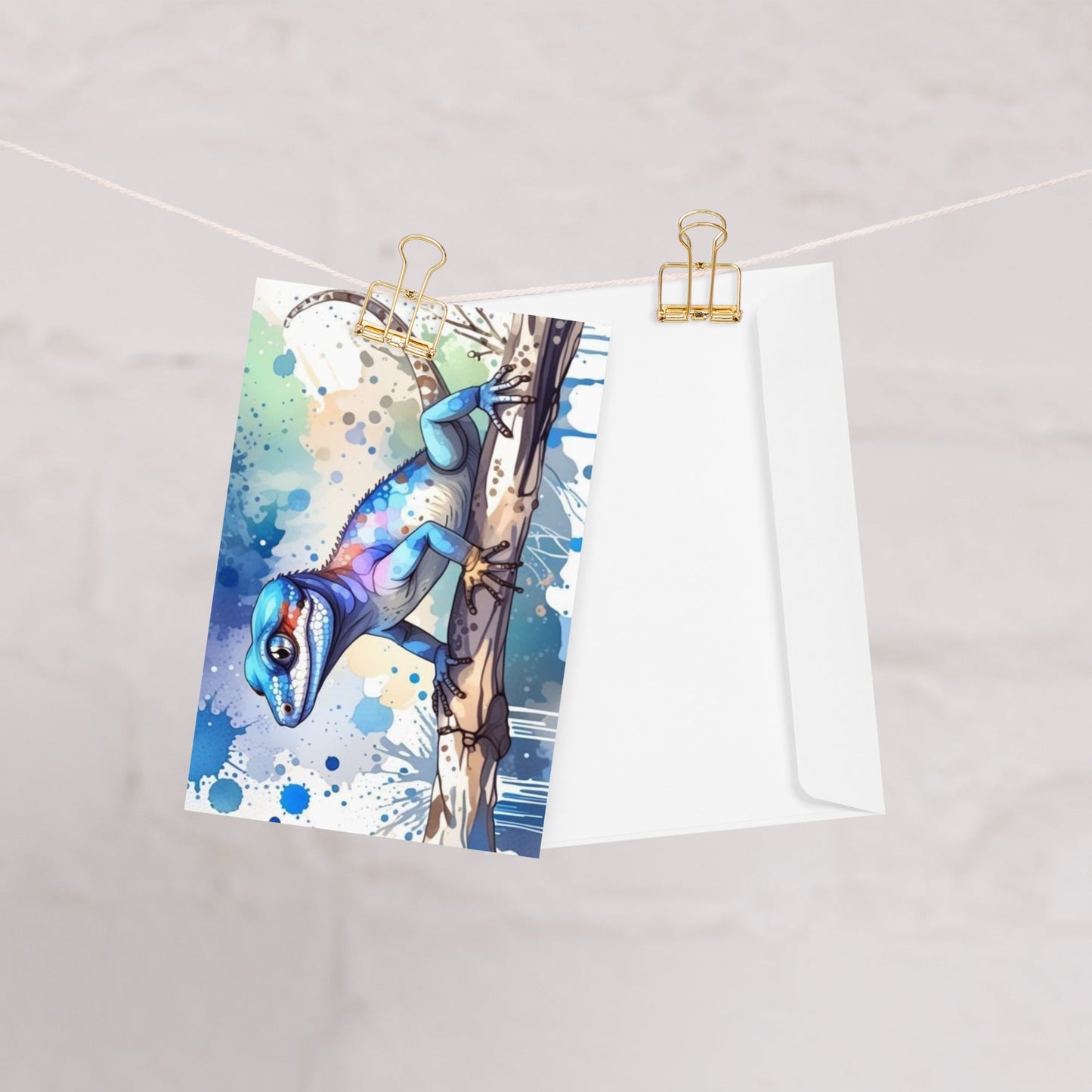 Gecko Watercolor Art Greeting Card - Greeting Card - Discovery Co.