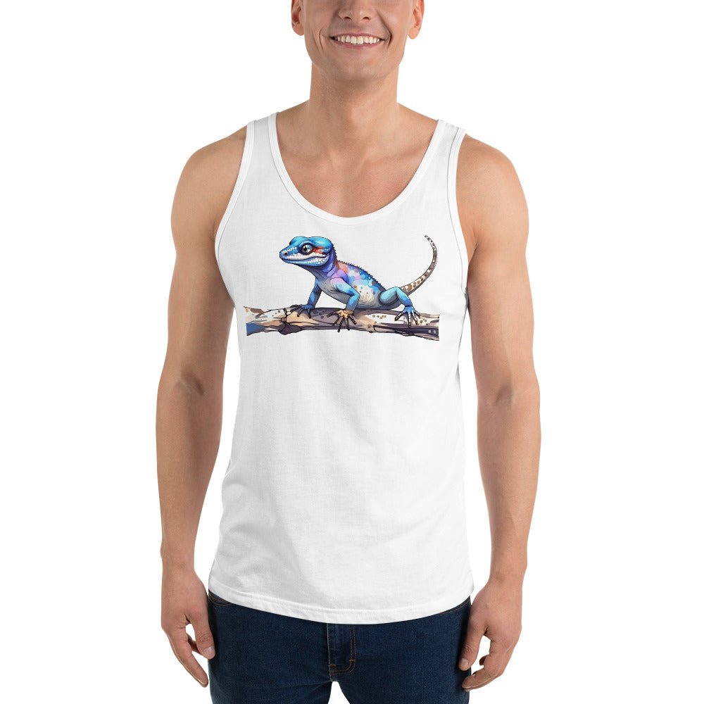 Gecko Watercolor Art Men's Tank Top - Men's Shirts - Discovery Co.