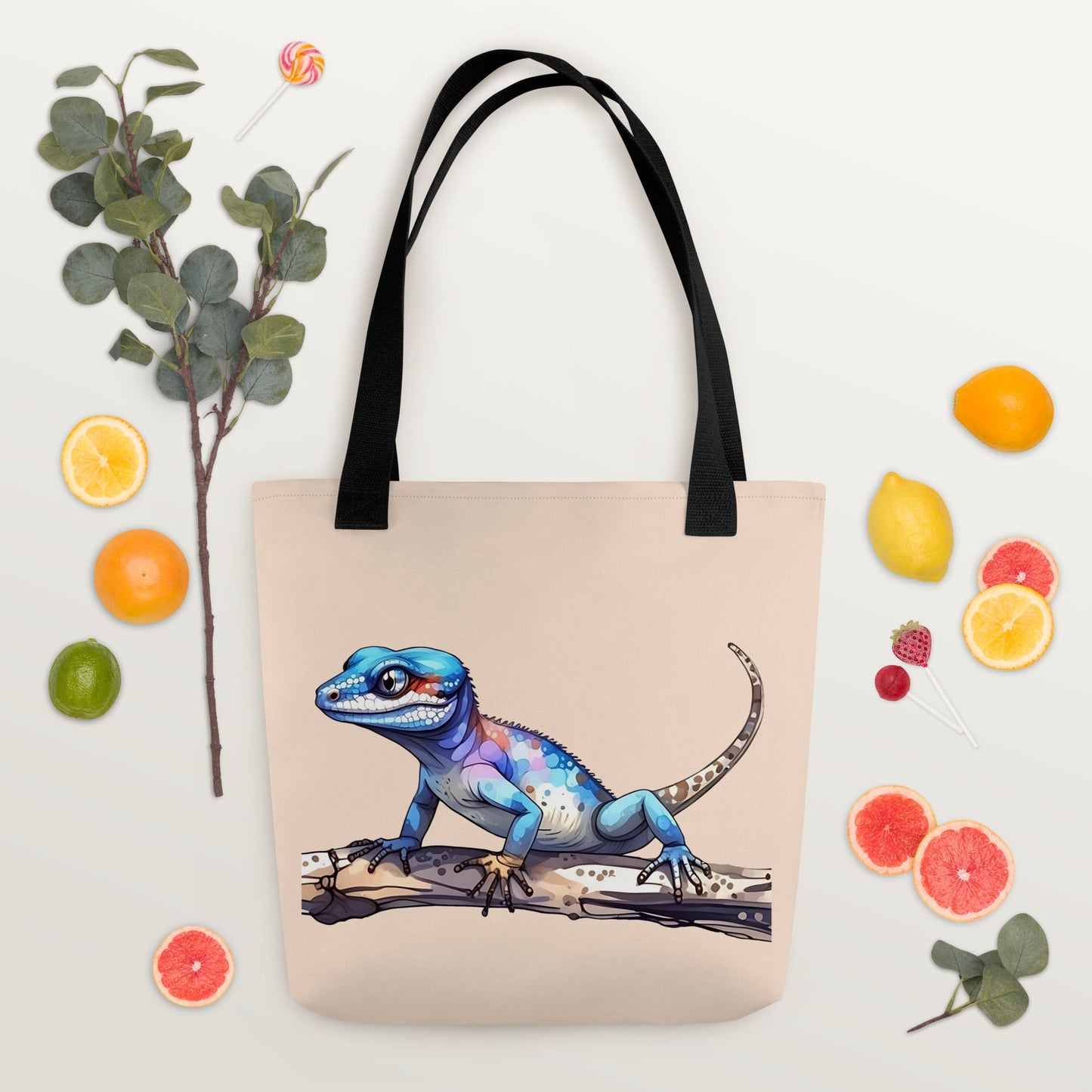 Gecko Watercolor Art Tote Bag - Tote Bags - Discovery Co.