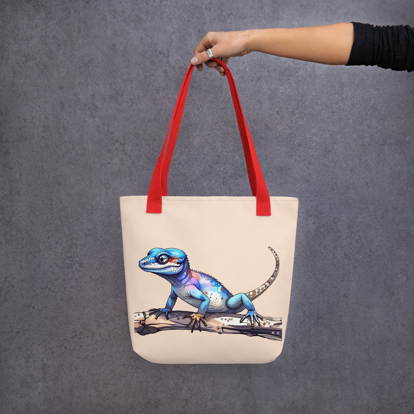 Gecko Watercolor Art Tote Bag - Tote Bags - Discovery Co.