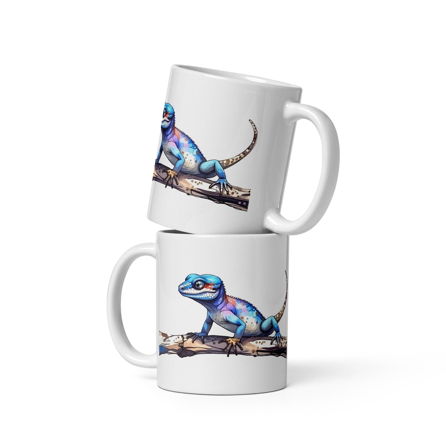 Gecko Watercolor Art White Glossy Mug - Mugs - Discovery Co.