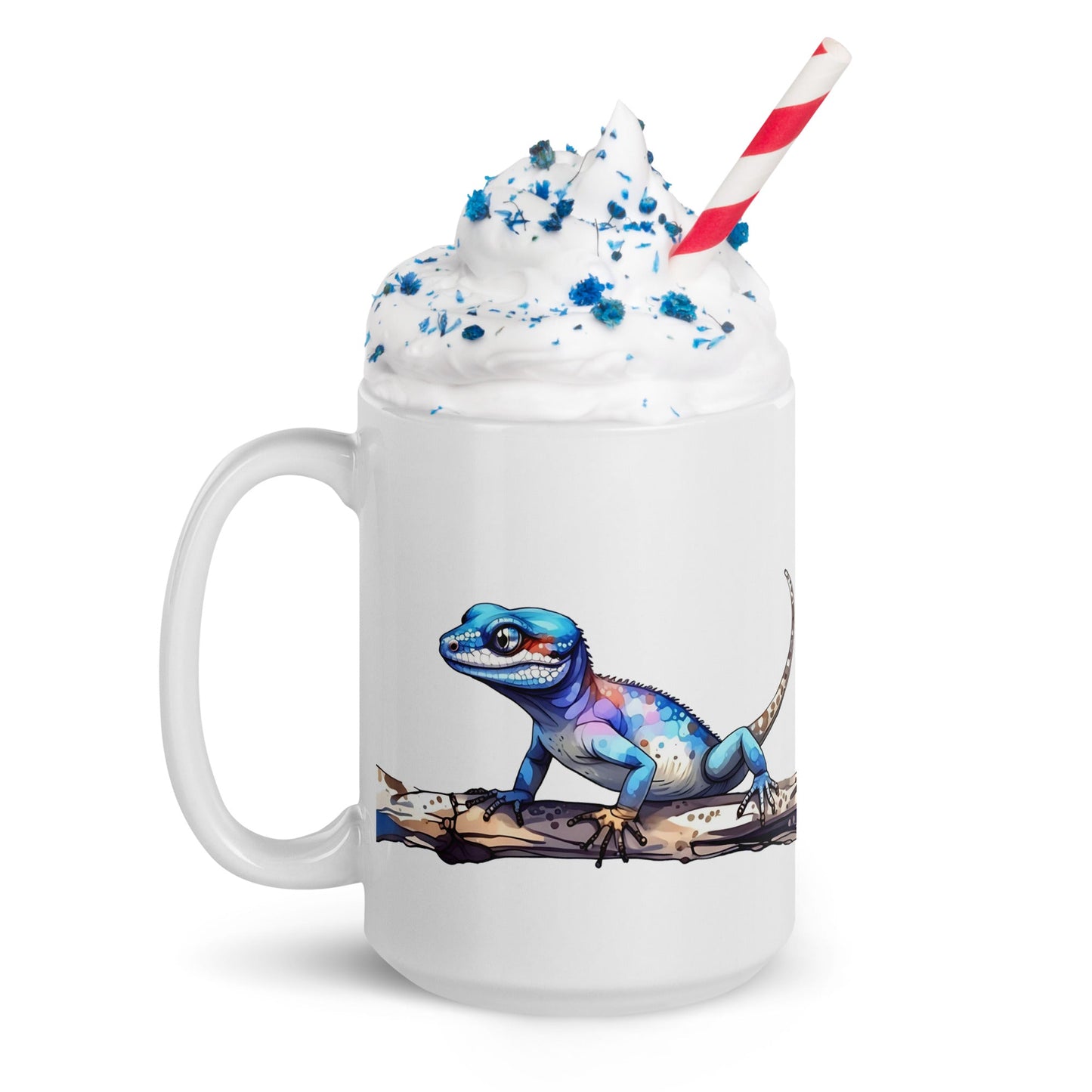Gecko Watercolor Art White Glossy Mug - Mugs - Discovery Co.