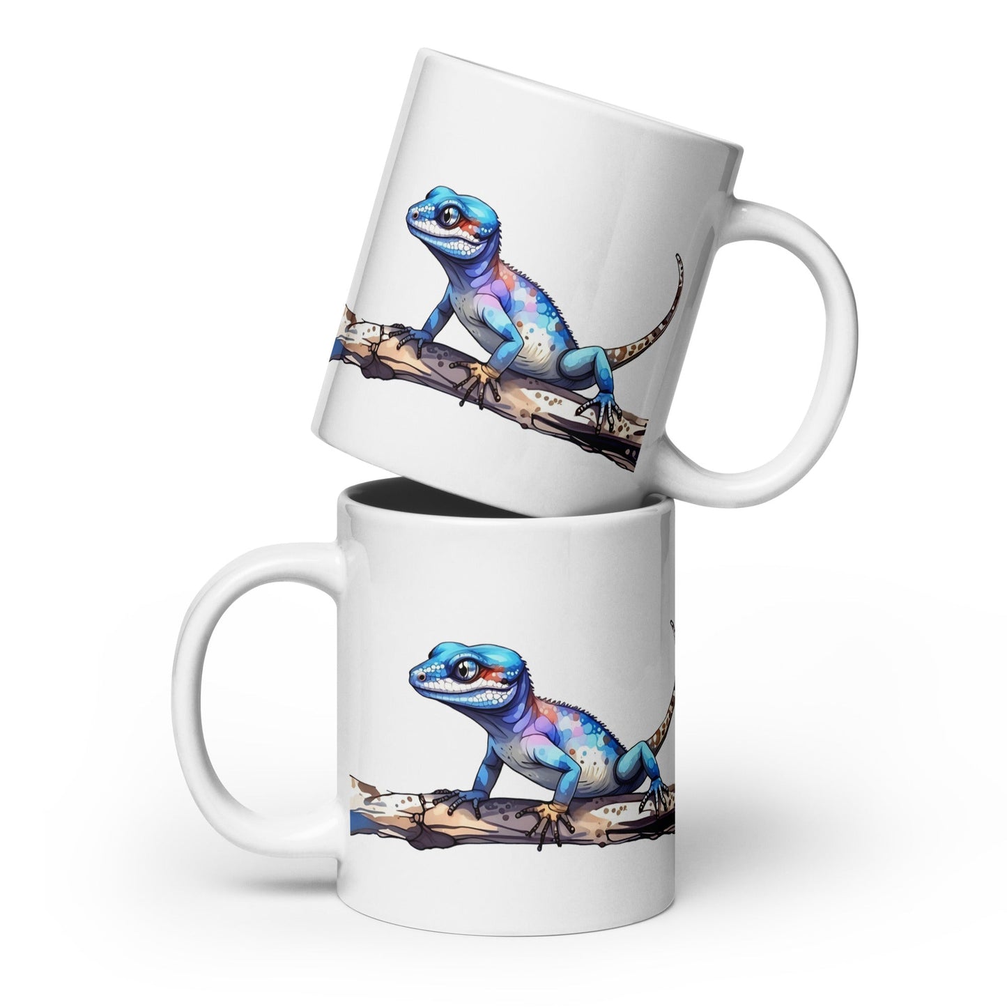 Gecko Watercolor Art White Glossy Mug - Mugs - Discovery Co.