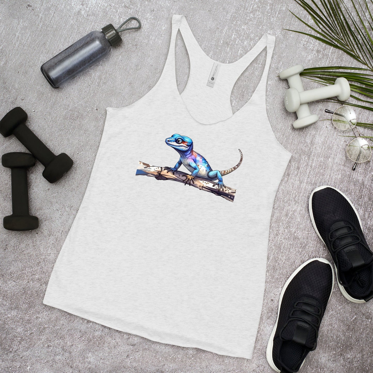 Gecko Watercolor Art Women's Racerback Tank - Women's Shirts - Discovery Co.