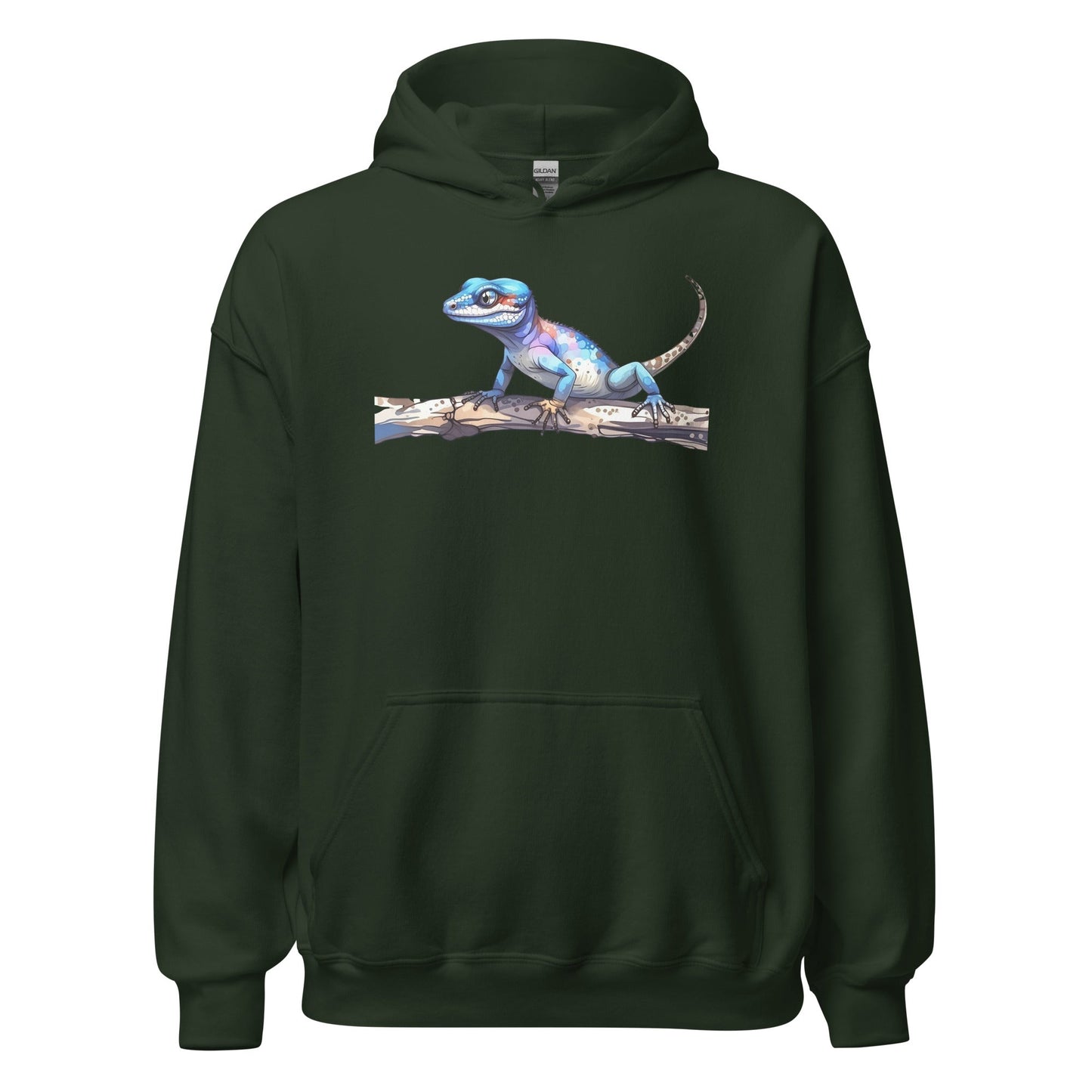 Gecko Watercolor Art Women's (Unisex) Hoodie - Hoodies - Discovery Co.