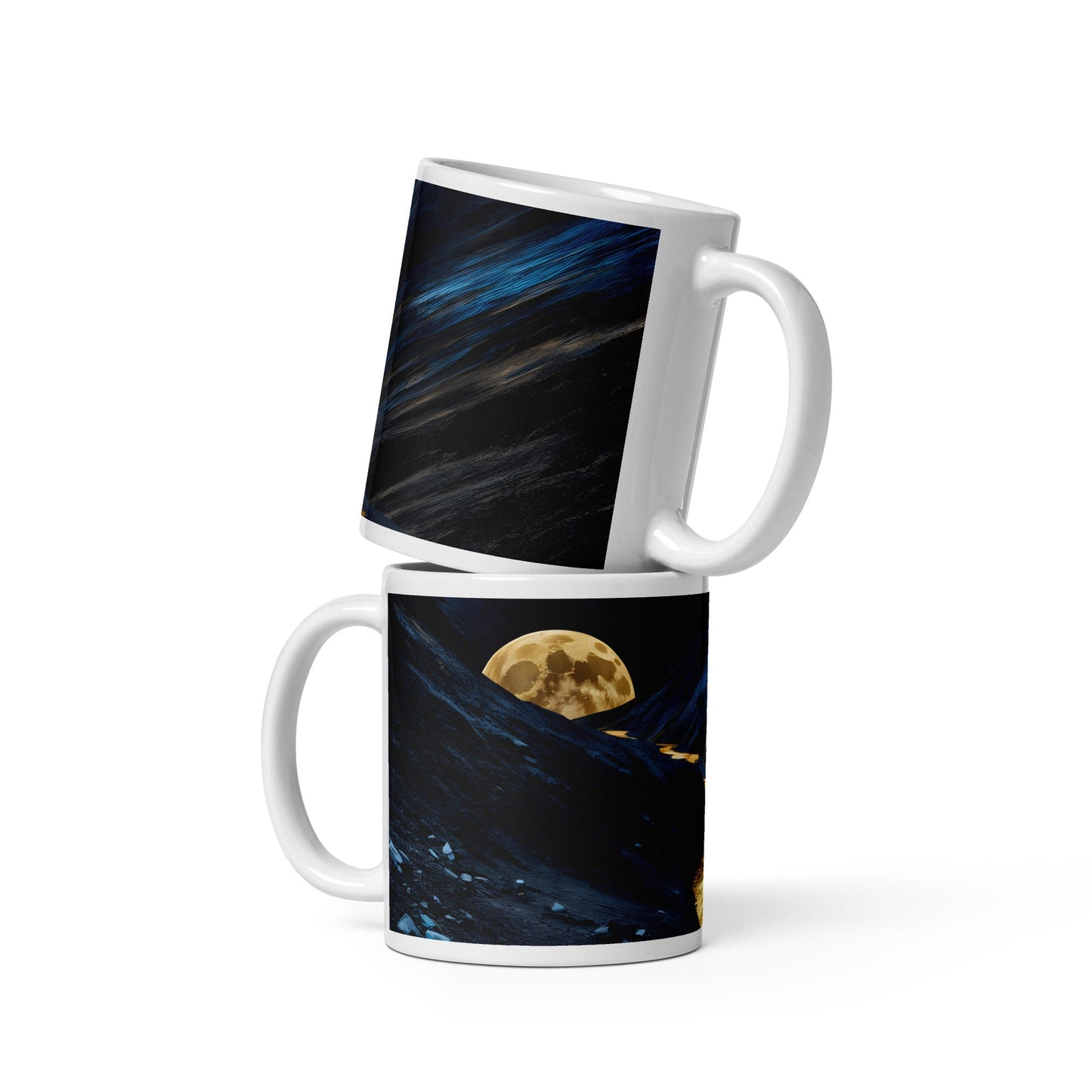 Golden Path White Glossy Mug (11 oz, 15 oz, 20 oz) - Mugs - Discovery Co.