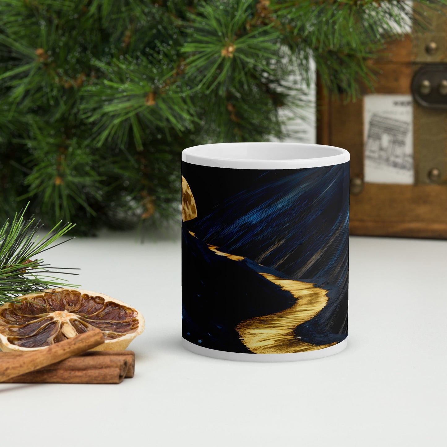 Golden Path White Glossy Mug (11 oz, 15 oz, 20 oz) - Mugs - Discovery Co.