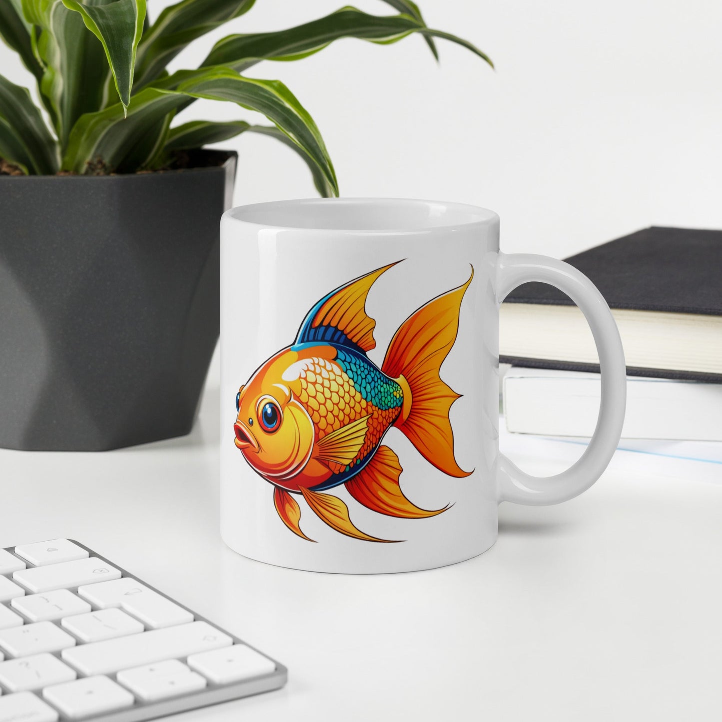 Goldfish White Glossy Mug (11 oz, 15 oz, 20 oz) - Mugs - Discovery Co.