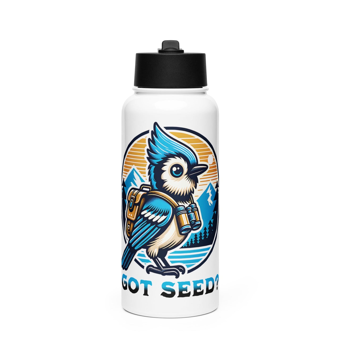 Got Seed? II Stainless Steel Water Bottle With Straw Lid - Stainless Steel Water Bottle With Straw Lid - Discovery Co.