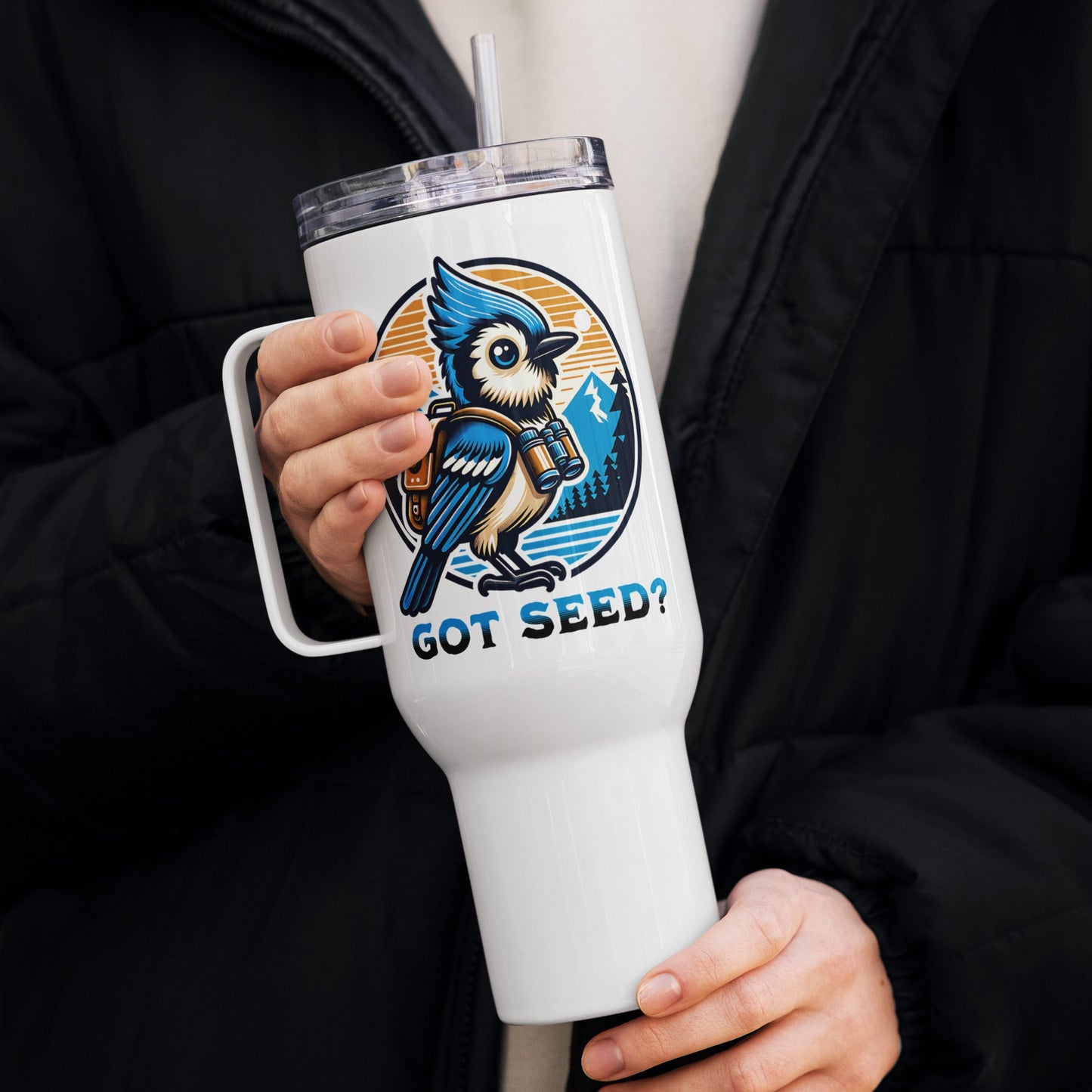 Got Seed? II Travel Mug With Handle (25 oz and 40 oz) - Travel Mug - Discovery Co.