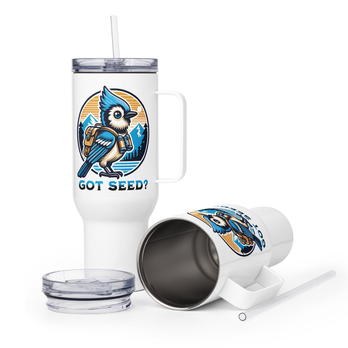 Got Seed? II Travel Mug With Handle (25 oz and 40 oz) - Travel Mug - Discovery Co.
