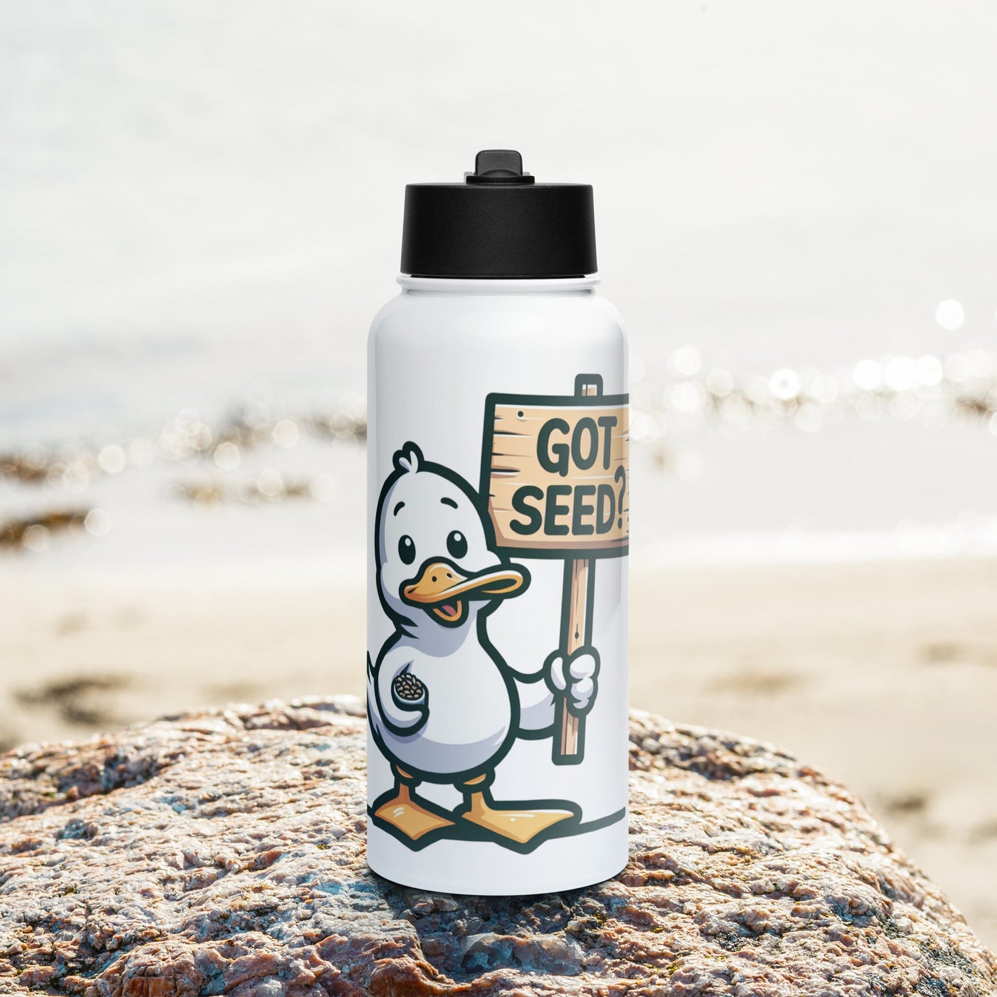 Got Seed? Stainless Steel Water Bottle With Straw Lid - Stainless Steel Water Bottle With Straw Lid - Discovery Co.