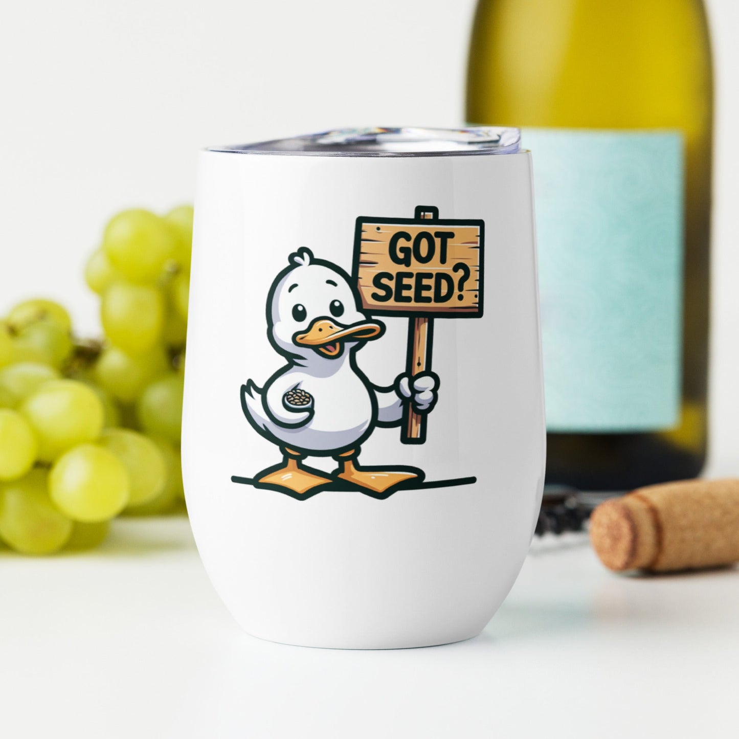 Got Seed? Stainless Steel Wine Tumbler - Steel Tumbler - Discovery Co.