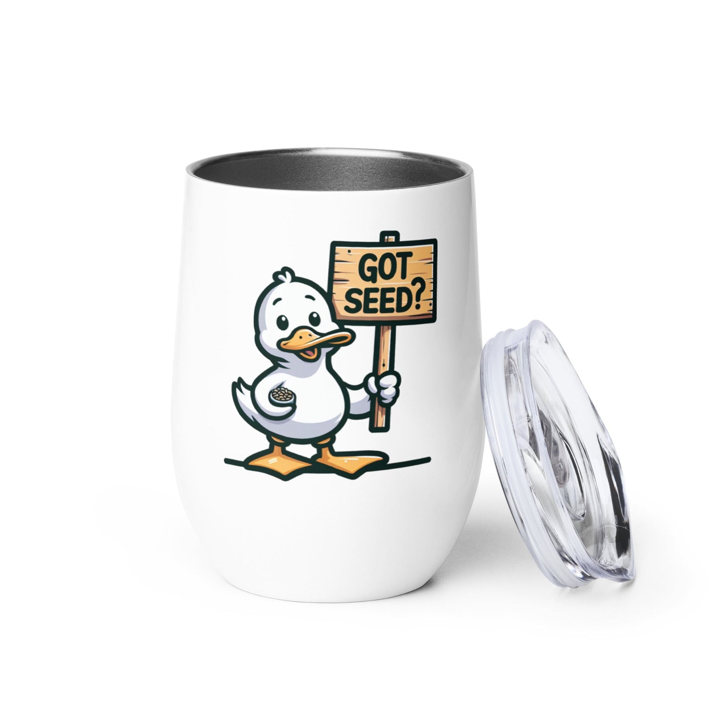 Got Seed? Stainless Steel Wine Tumbler - Steel Tumbler - Discovery Co.
