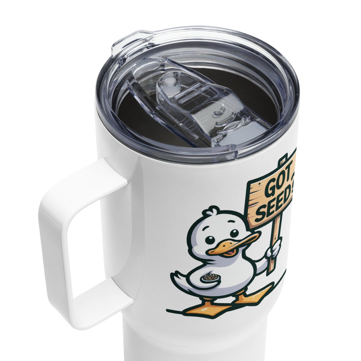 Got Seed? Travel Mug With Handle (25 oz and 40 oz) - Travel Mug - Discovery Co.