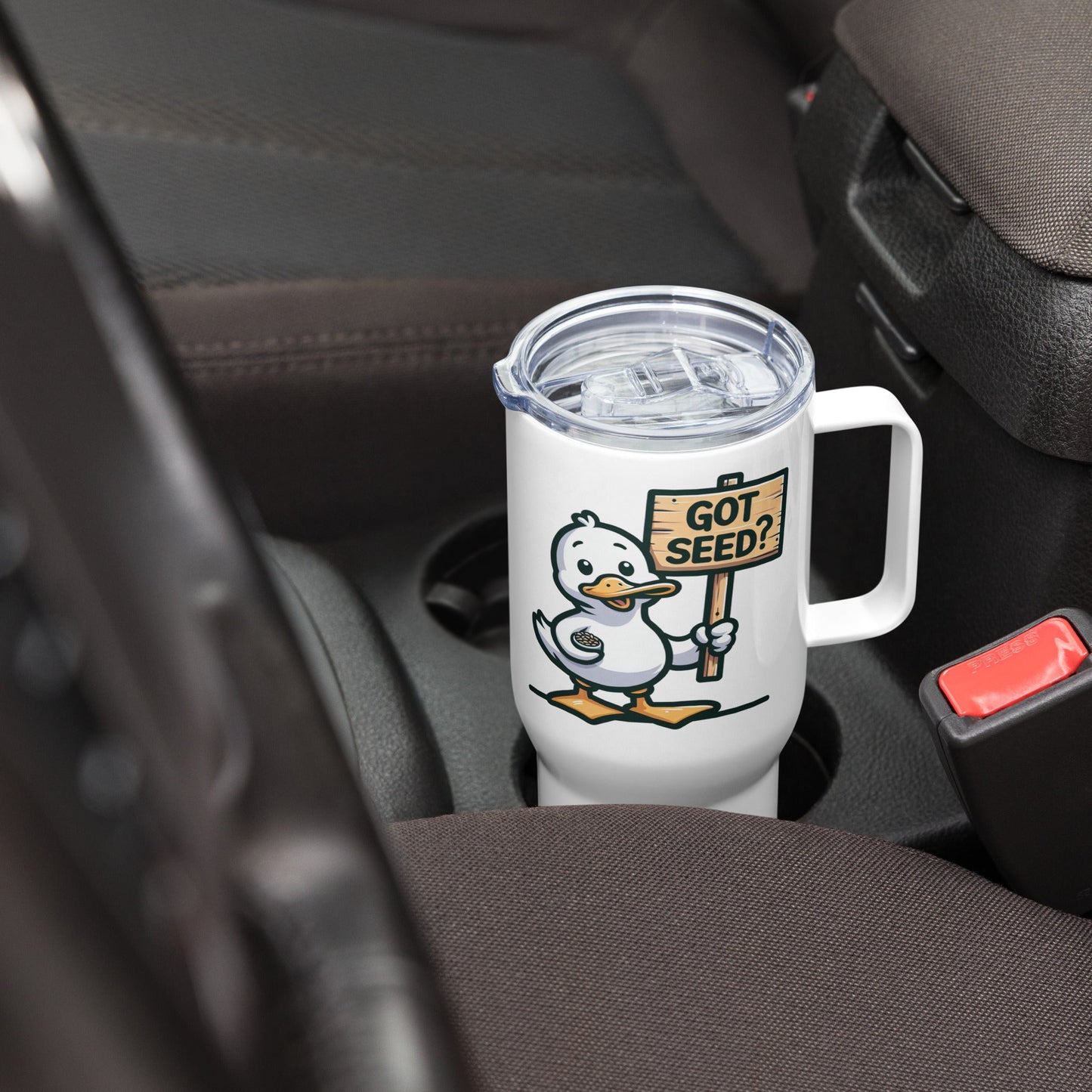 Got Seed? Travel Mug With Handle (25 oz and 40 oz) - Travel Mug - Discovery Co.