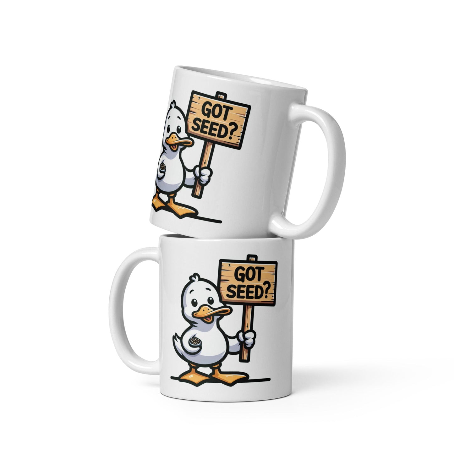 Got Seed? White Glossy Mug (11 oz, 15 oz, 20 oz) - Mugs - Discovery Co.