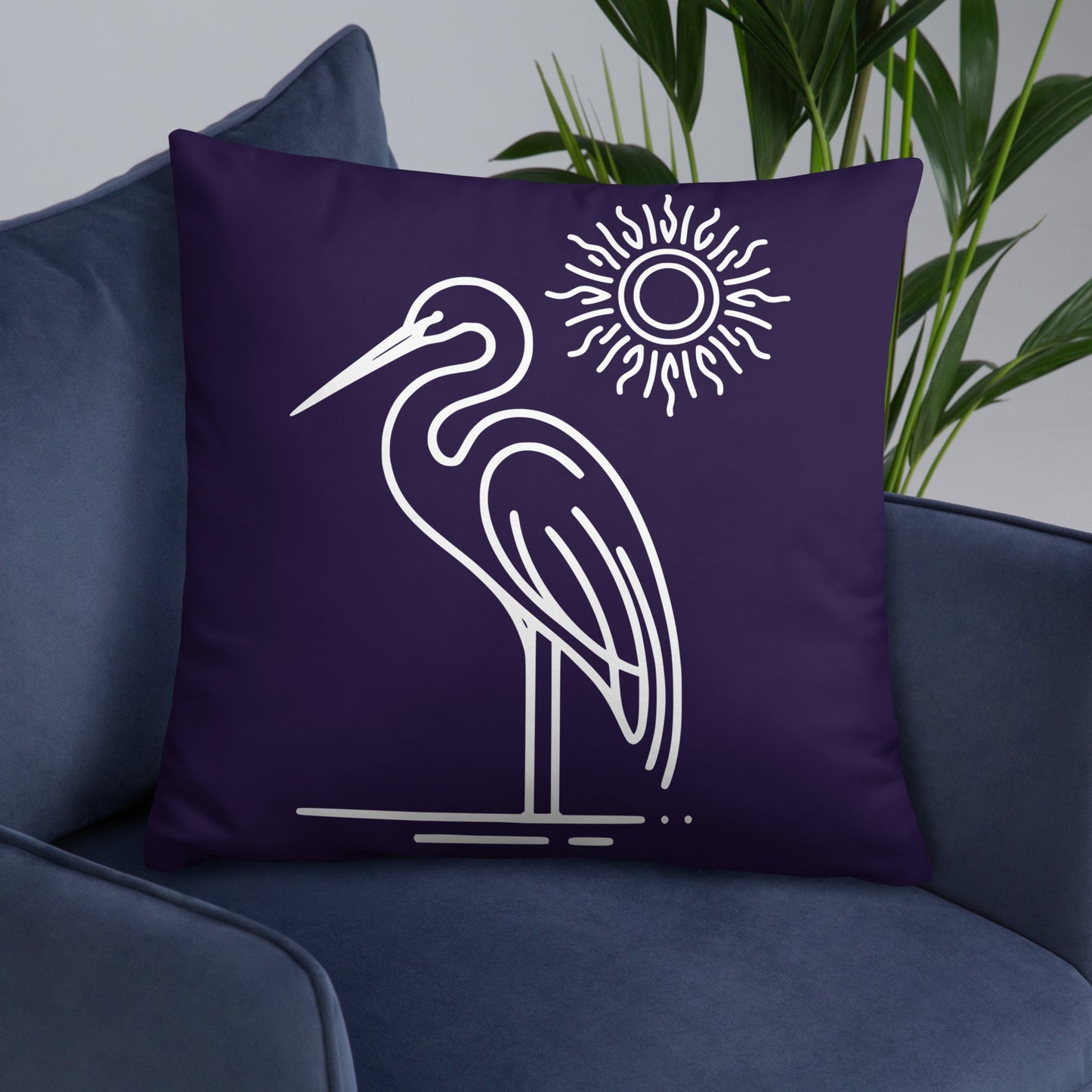 Great Blue Heron Basic Pillow - Pillows - Discovery Co.