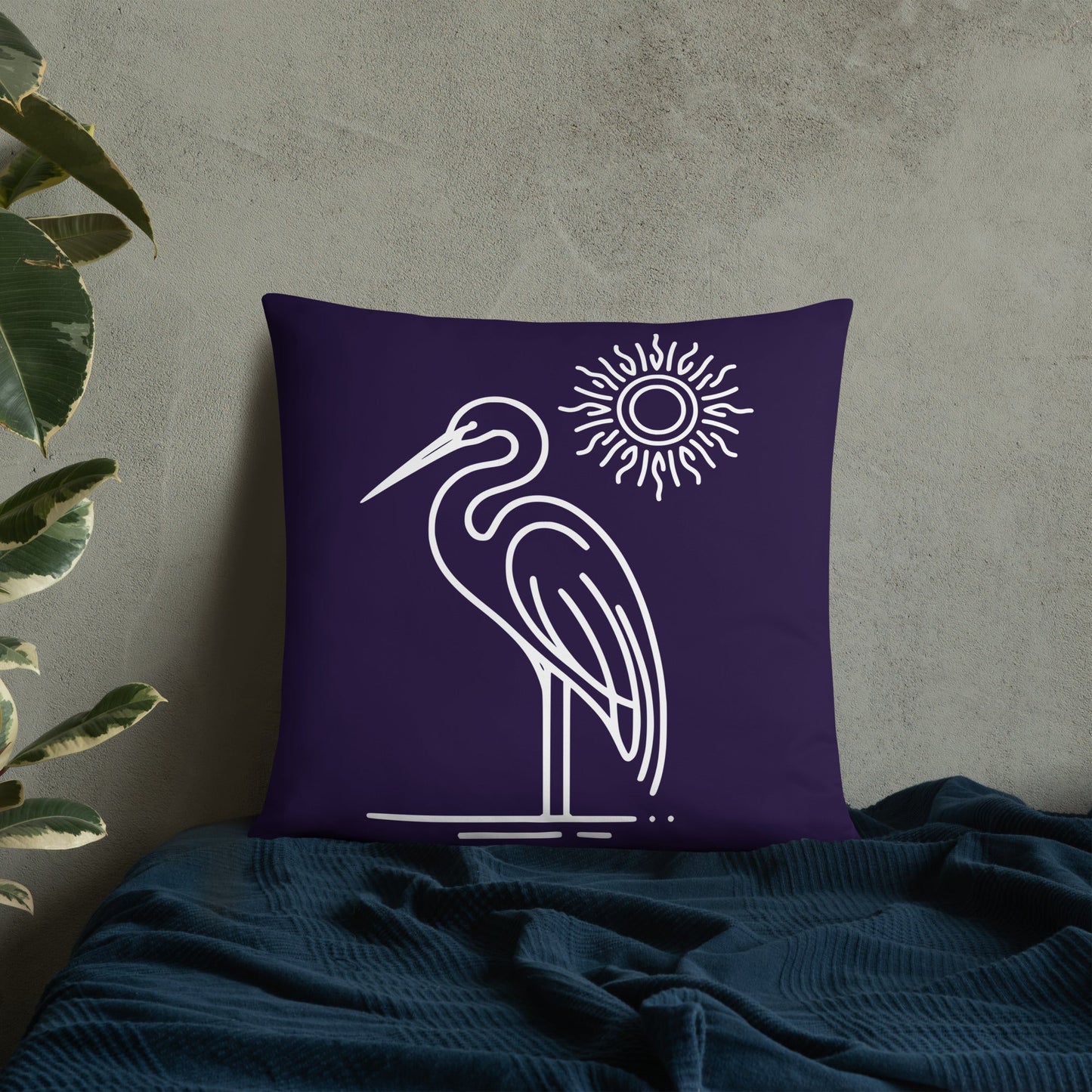 Great Blue Heron Basic Pillow - Pillows - Discovery Co.