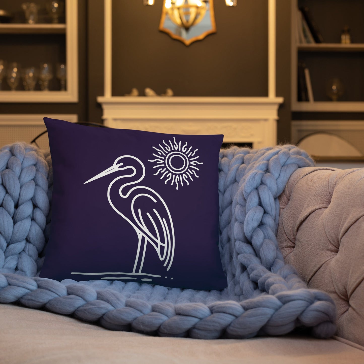 Great Blue Heron Basic Pillow - Pillows - Discovery Co.