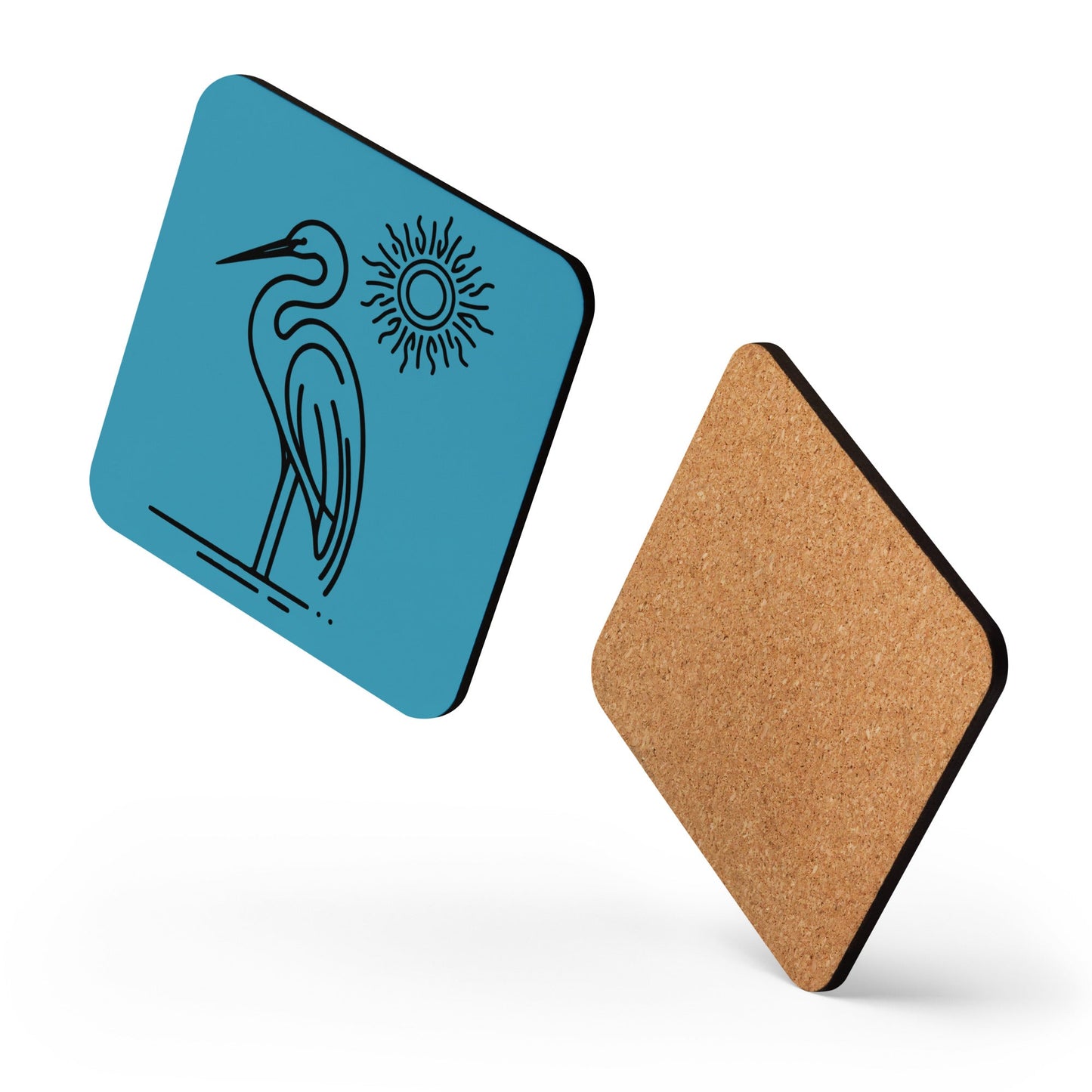 Great Blue Heron II Cork - Back Coaster - Coasters - Discovery Co.