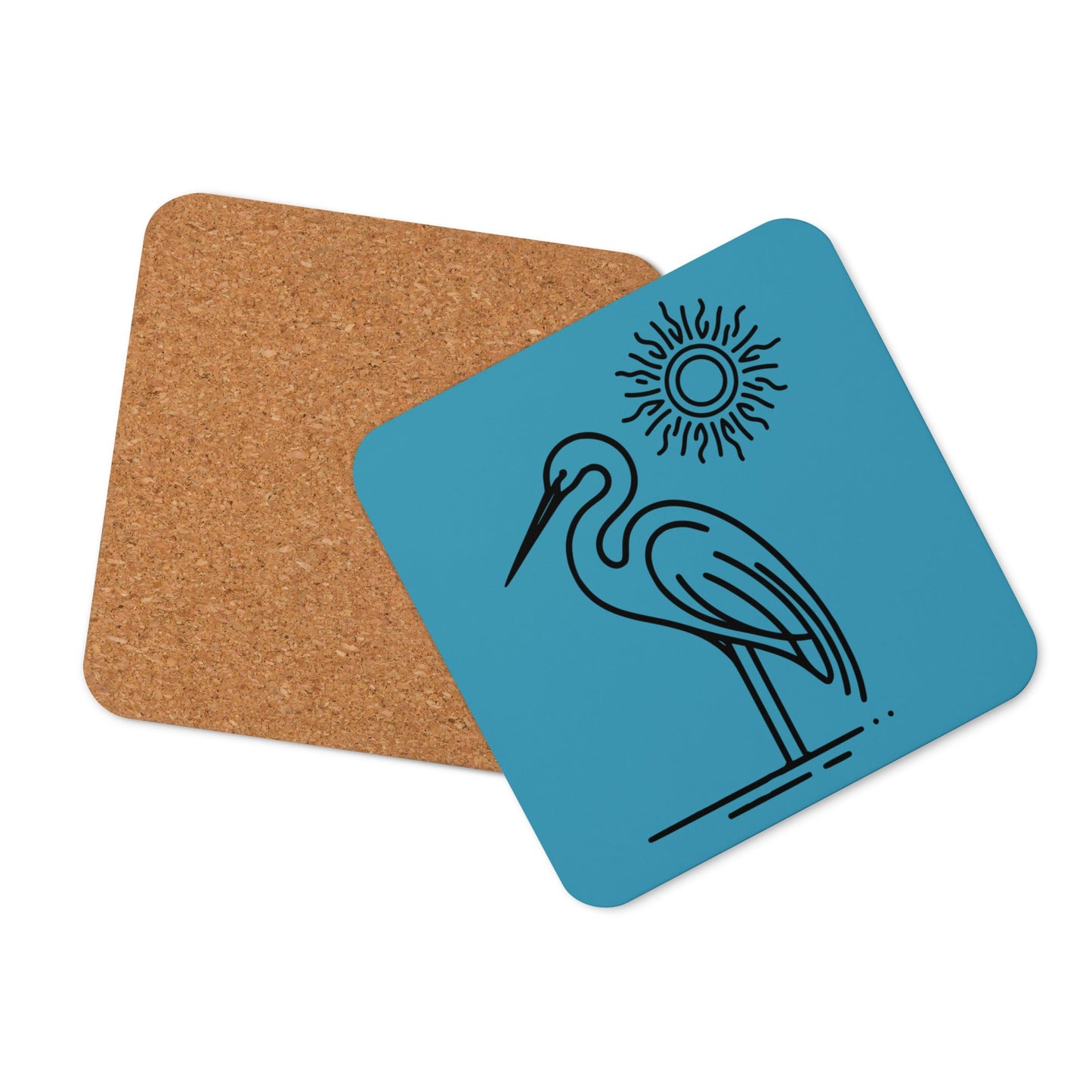 Great Blue Heron II Cork - Back Coaster - Coasters - Discovery Co.