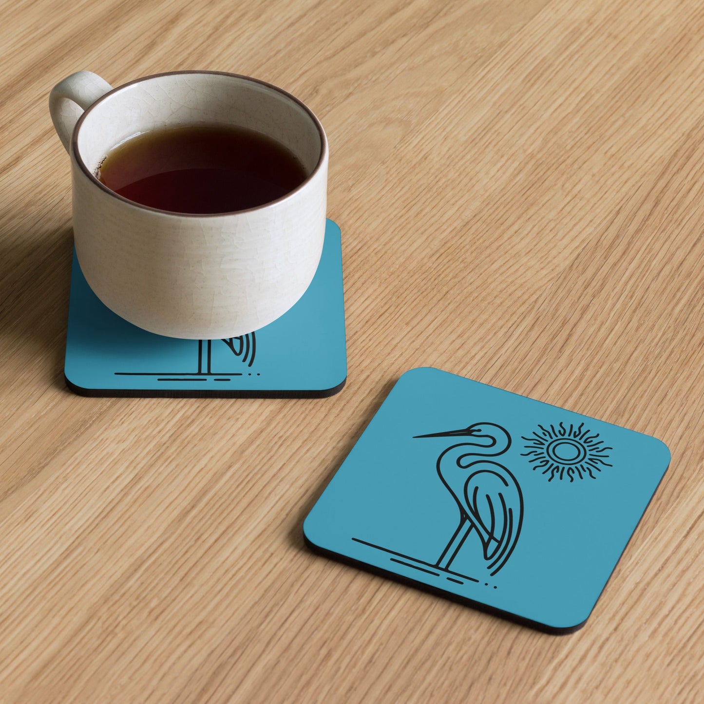 Great Blue Heron II Cork - Back Coaster - Coasters - Discovery Co.