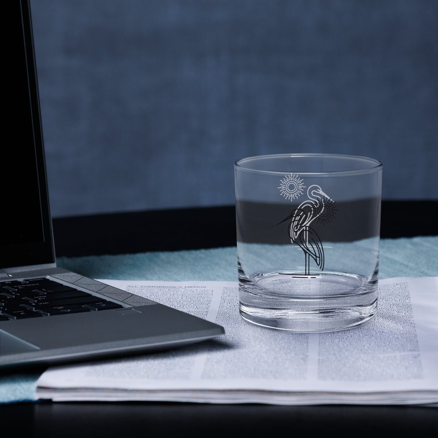 Great Blue Heron II Rocks Glass - Rocks Glass - Discovery Co.