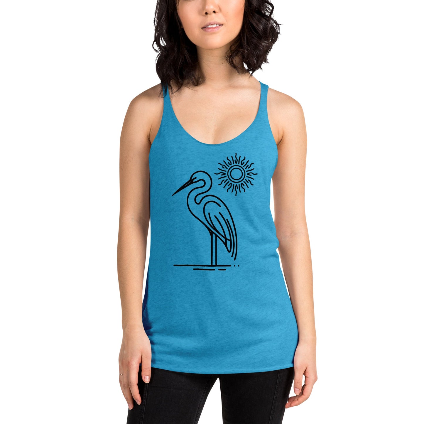 Great Blue Heron II Women's Racerback Tank - Women's Shirts - Discovery Co.