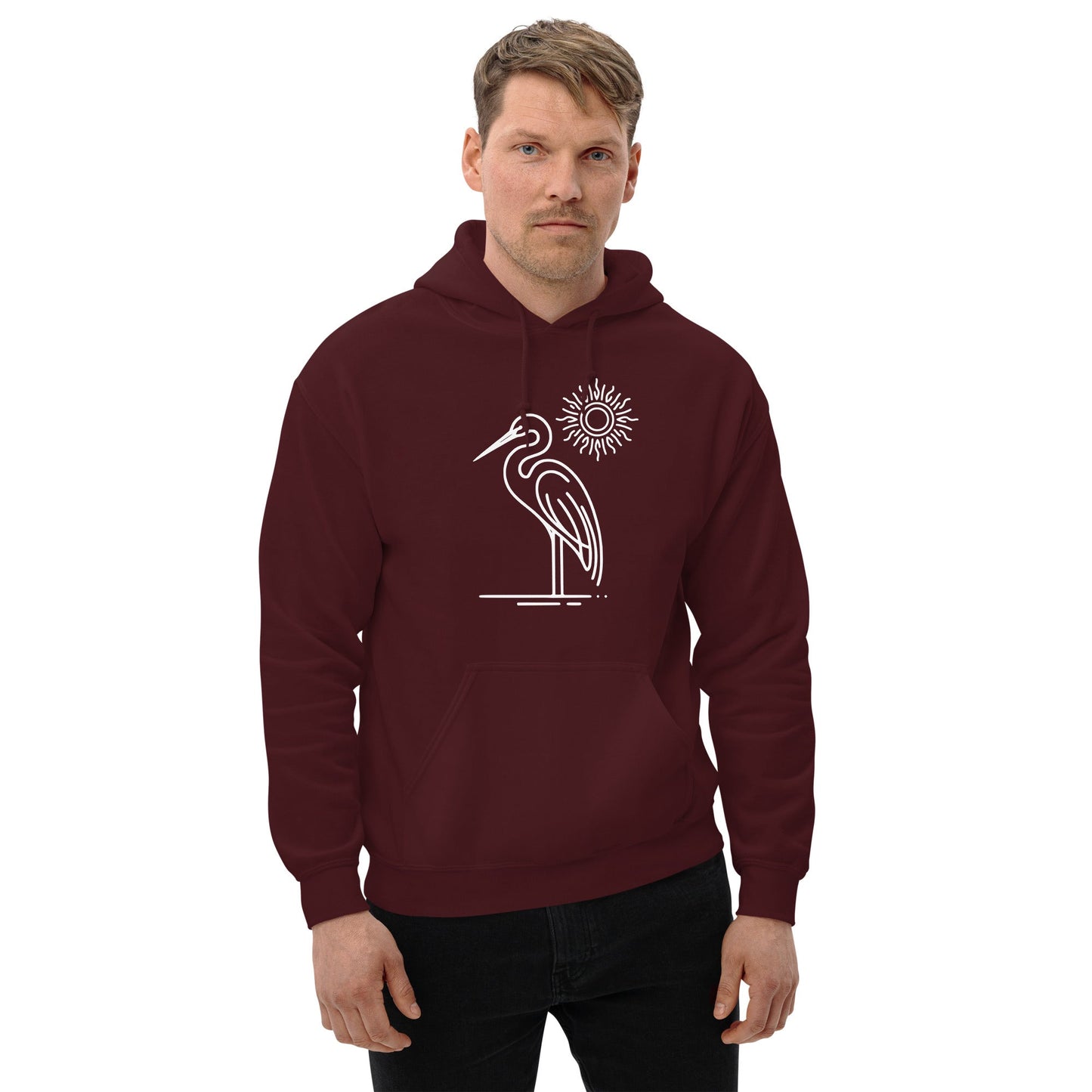 Great Blue Heron Men's (Unisex) Hoodie - Hoodies - Discovery Co.