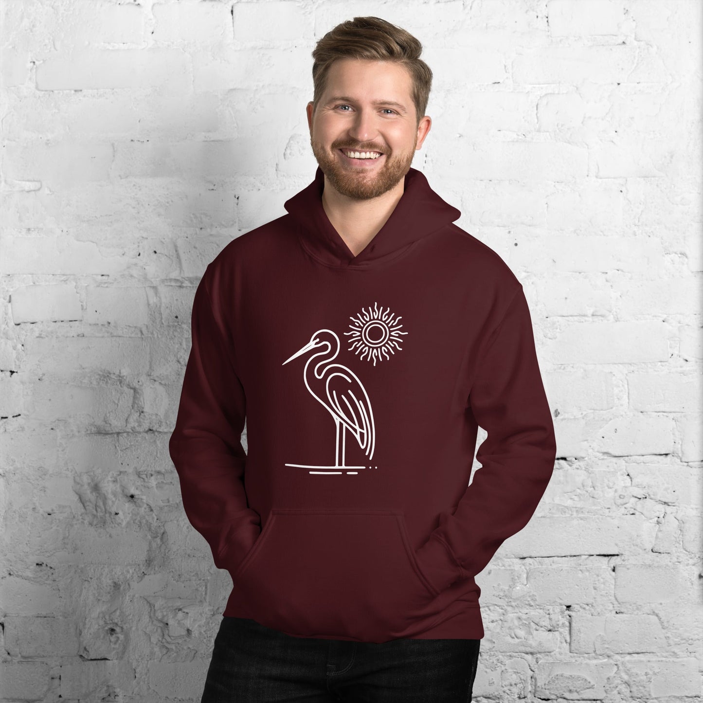 Great Blue Heron Men's (Unisex) Hoodie - Hoodies - Discovery Co.