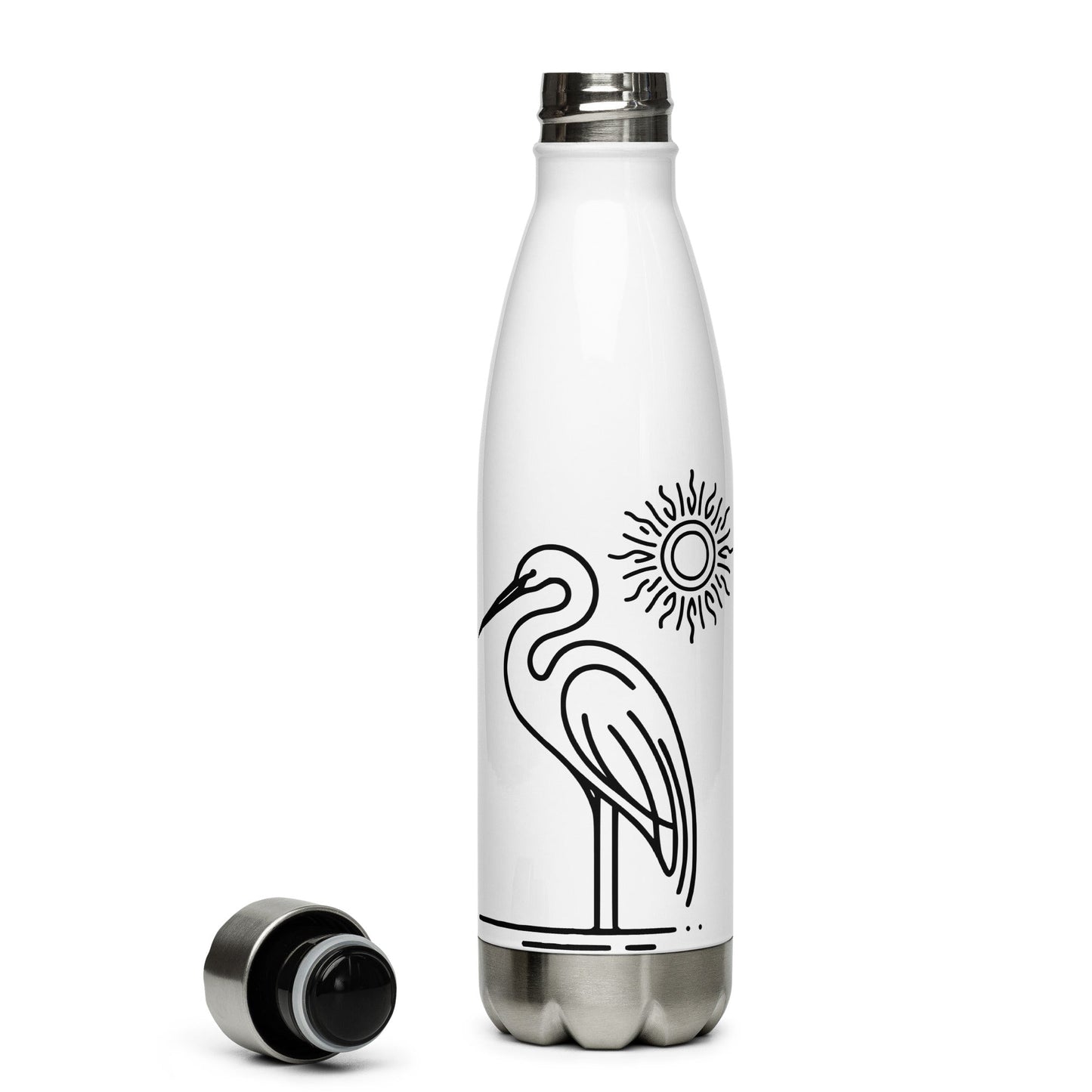 Great Blue Heron Stainless Steel Water Bottle - Stainless Steel Water Bottle - Discovery Co.
