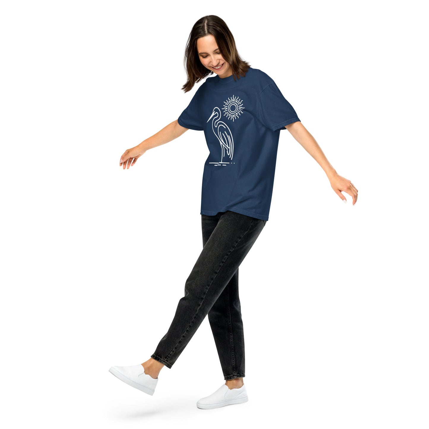 Great Blue Heron Women's (Unisex) Premium Tee - Women's Shirts - Discovery Co.