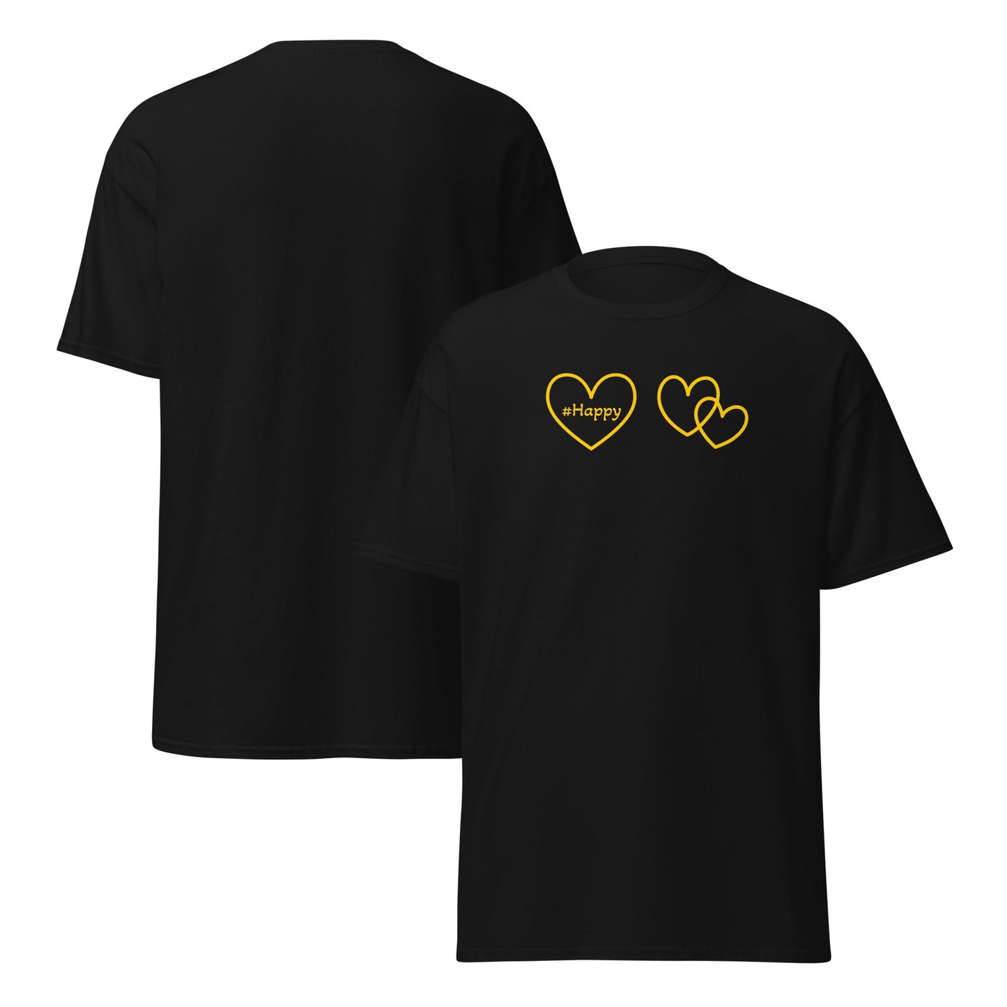 #Happy Yellow Heart Women's (Unisex) Classic Tee - Women's Shirts - Discovery Co.