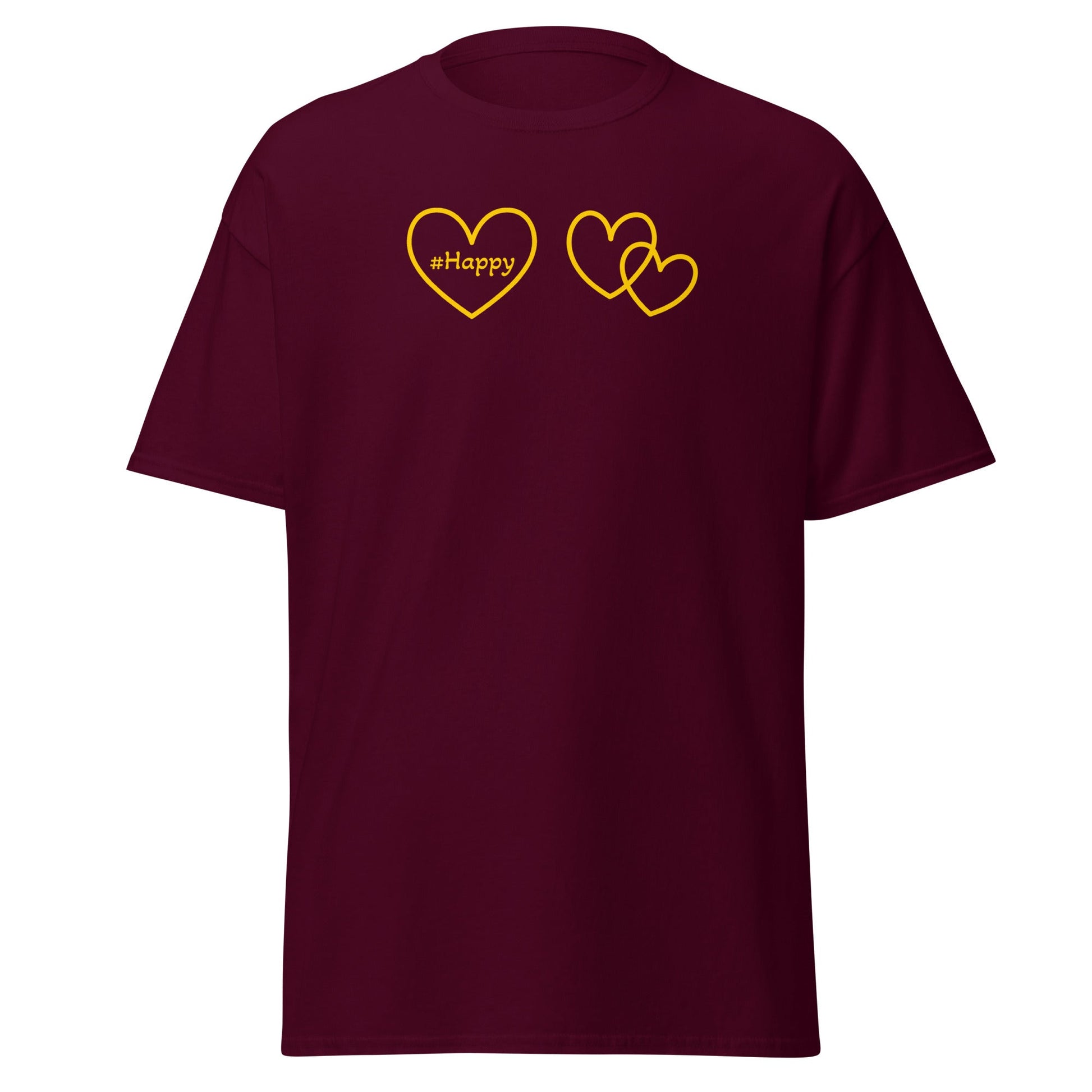 #Happy Yellow Heart Women's (Unisex) Classic Tee - Women's Shirts - Discovery Co.