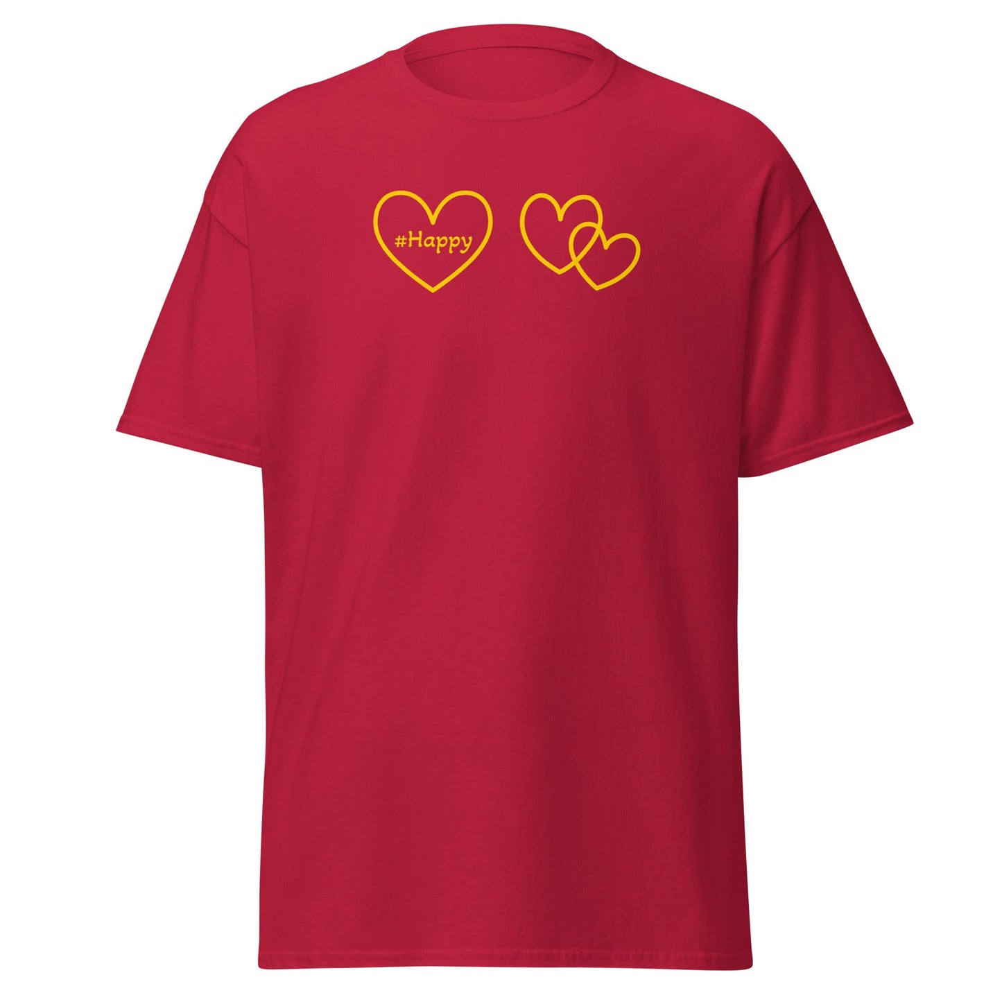 #Happy Yellow Heart Women's (Unisex) Classic Tee - Women's Shirts - Discovery Co.