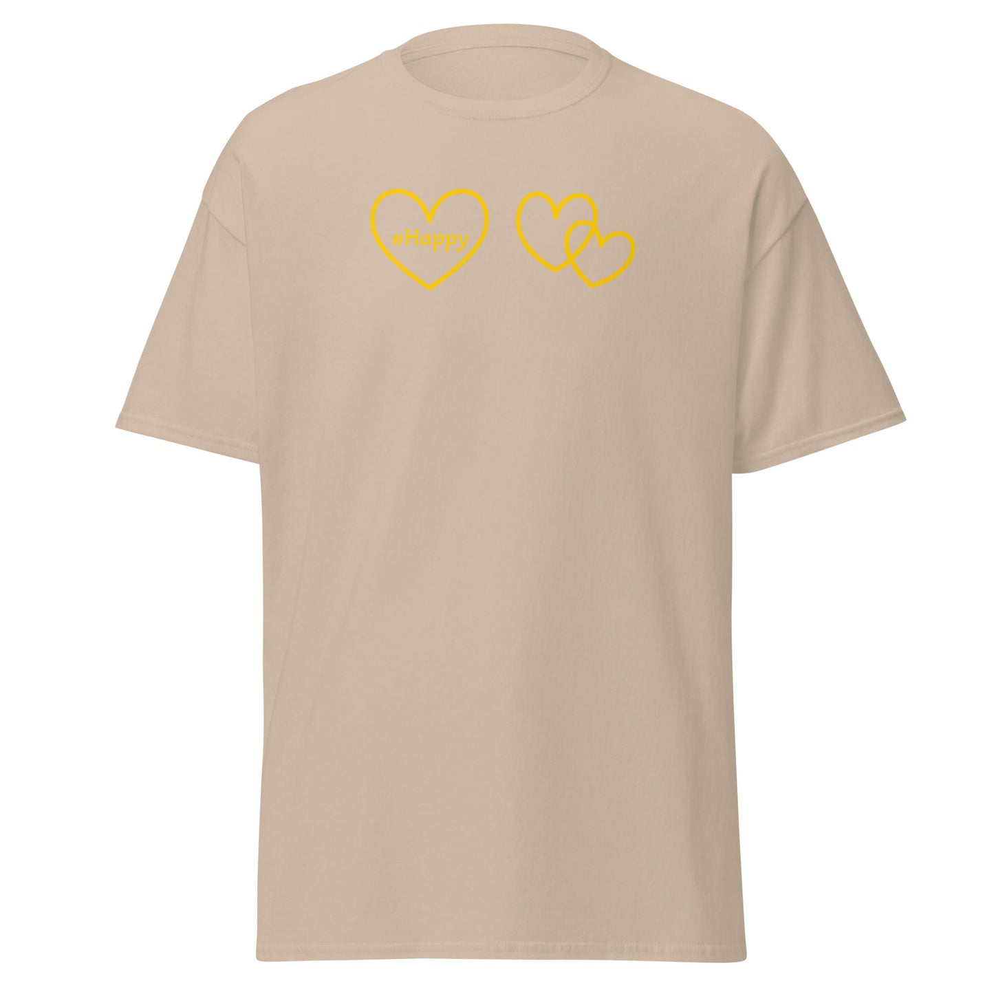 #Happy Yellow Heart Women's (Unisex) Classic Tee - Women's Shirts - Discovery Co.