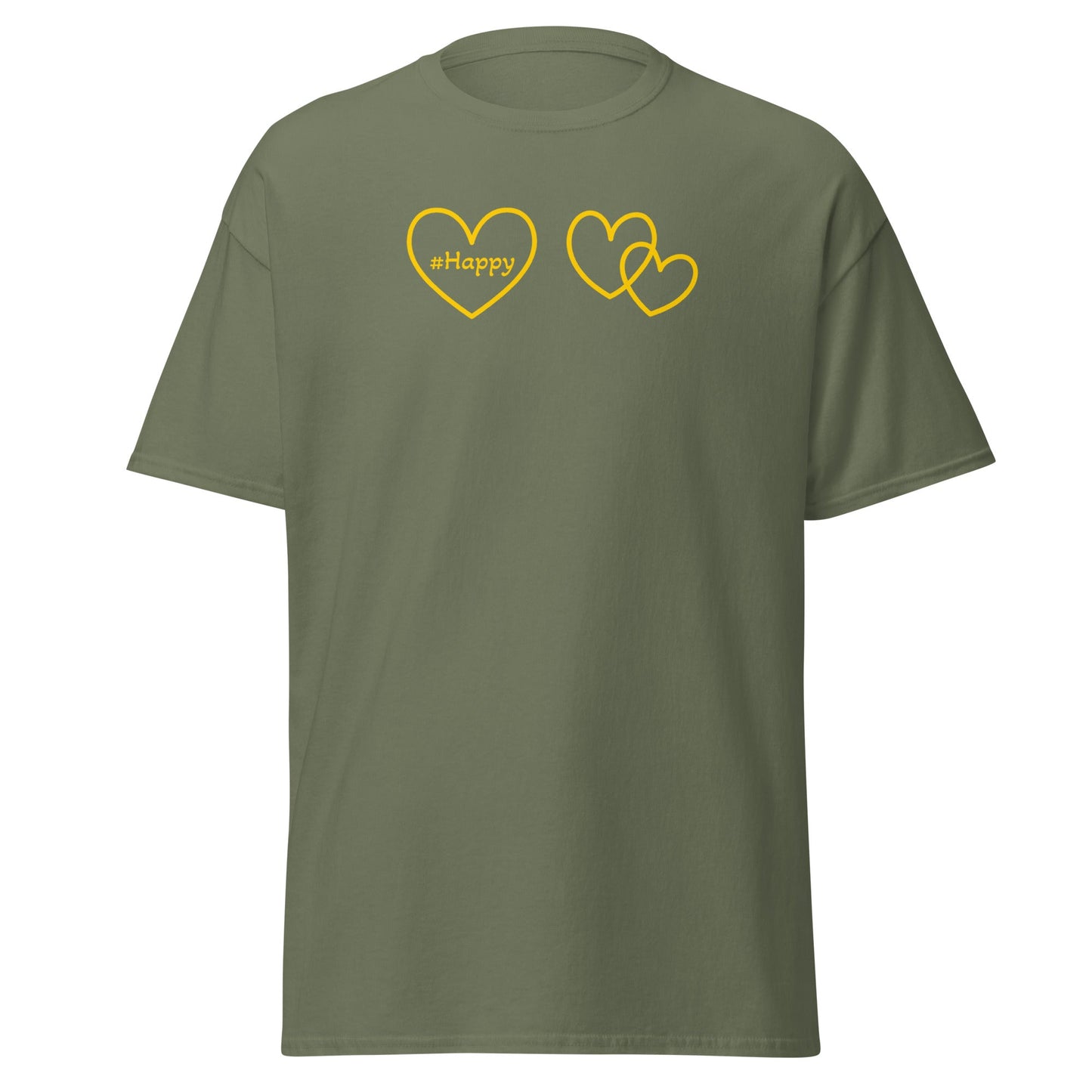 #Happy Yellow Heart Women's (Unisex) Classic Tee - Women's Shirts - Discovery Co.