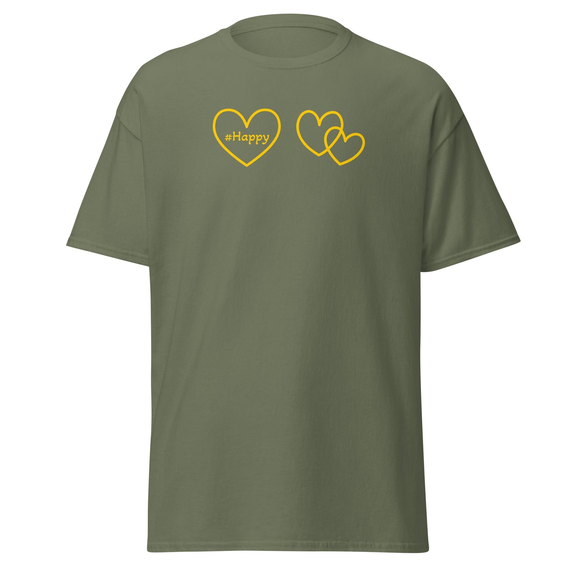 #Happy Yellow Heart Women's (Unisex) Classic Tee - Women's Shirts - Discovery Co.
