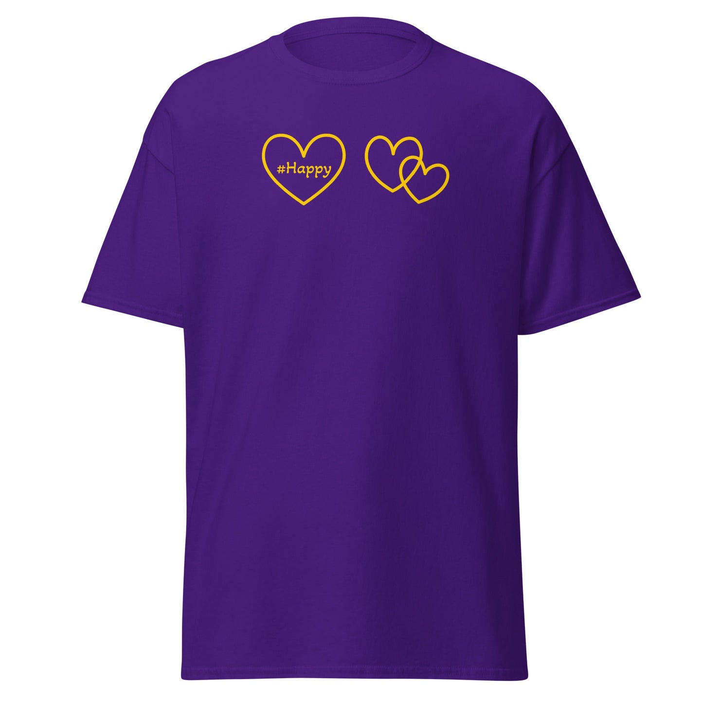 #Happy Yellow Heart Women's (Unisex) Classic Tee - Women's Shirts - Discovery Co.