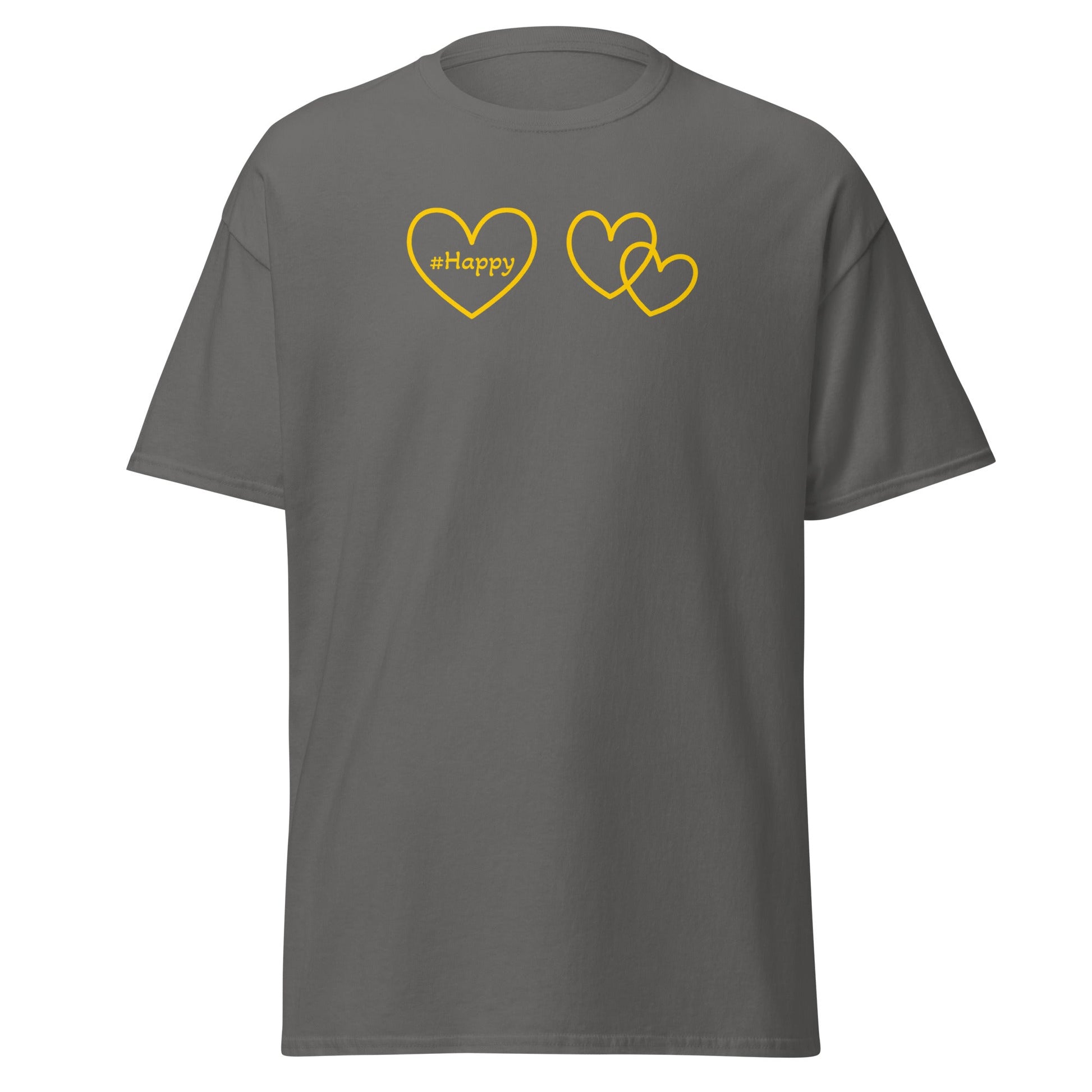 #Happy Yellow Heart Women's (Unisex) Classic Tee - Women's Shirts - Discovery Co.
