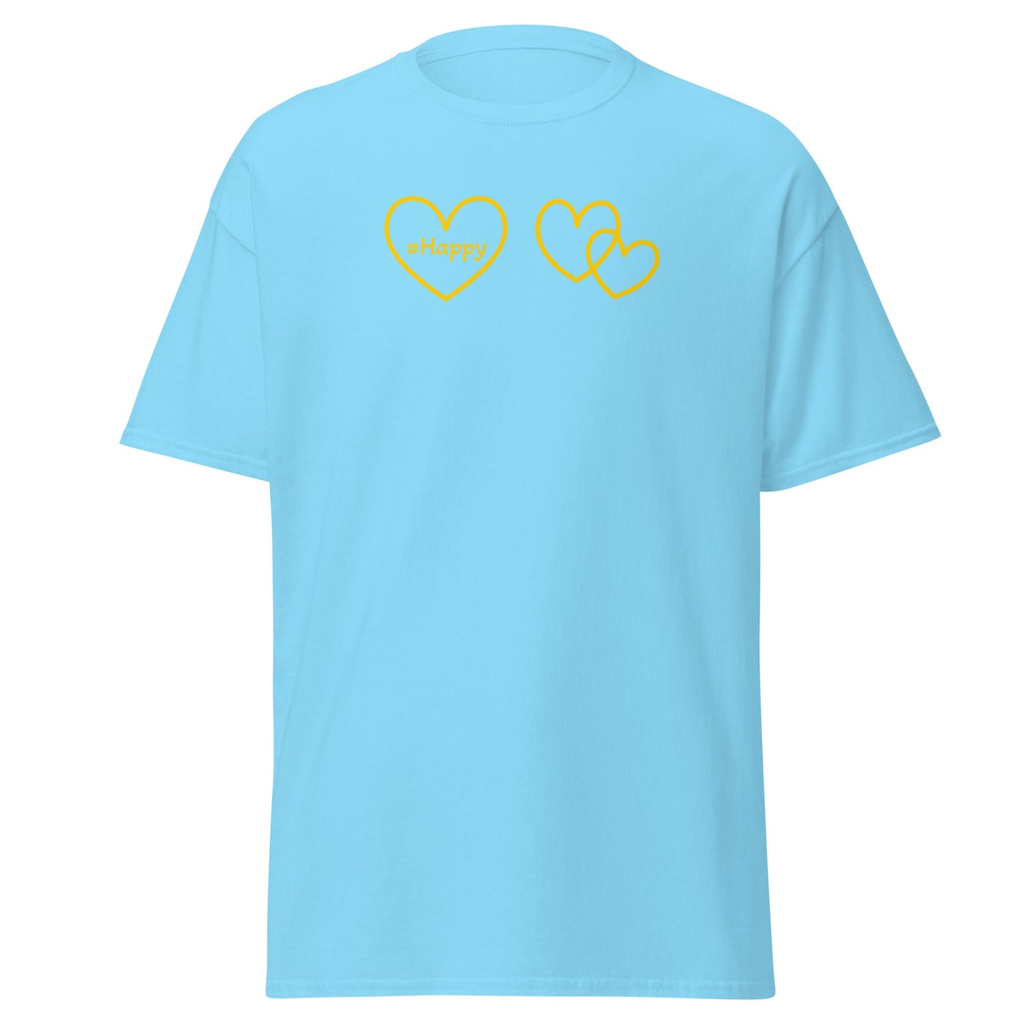 #Happy Yellow Heart Women's (Unisex) Classic Tee - Women's Shirts - Discovery Co.
