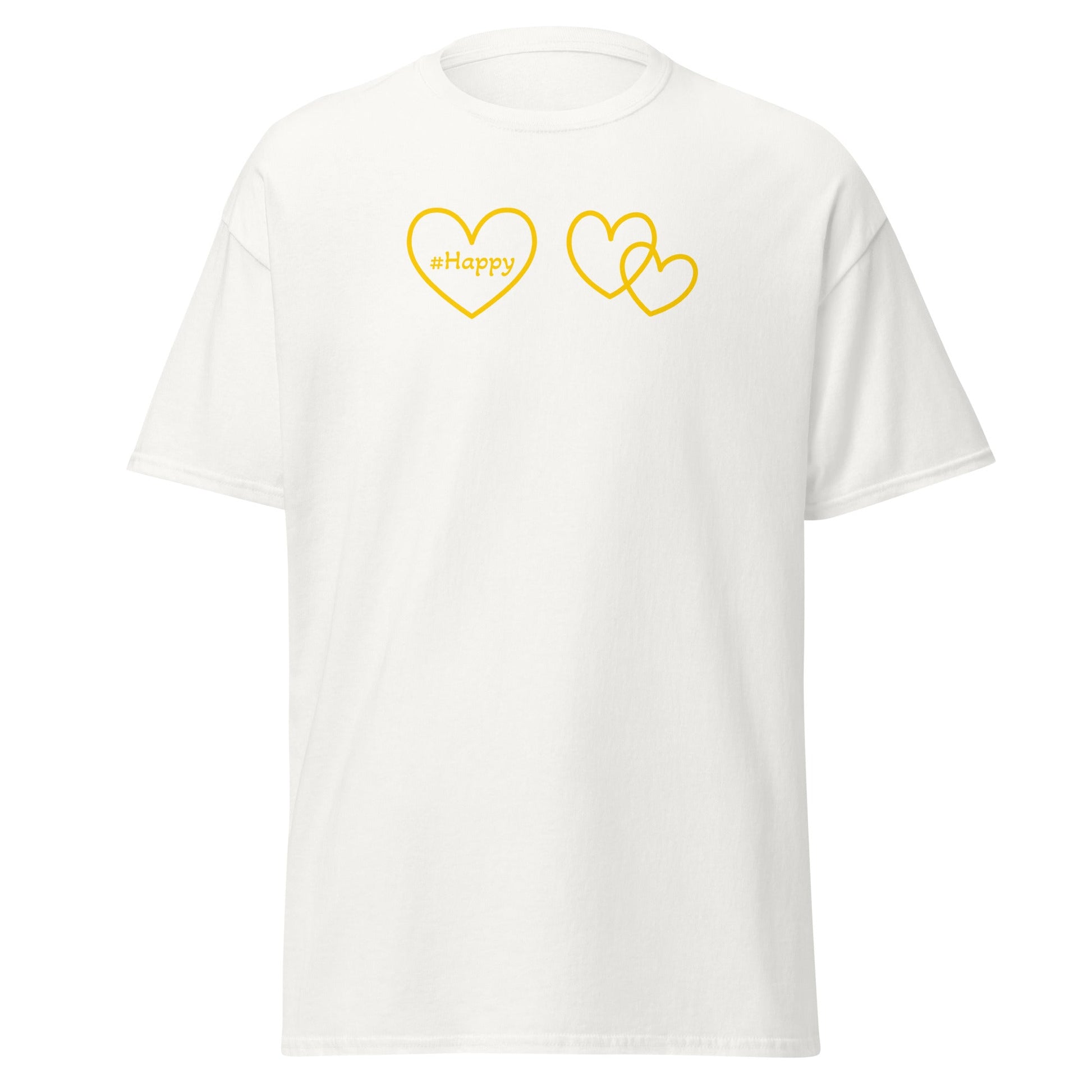 #Happy Yellow Heart Women's (Unisex) Classic Tee - Women's Shirts - Discovery Co.
