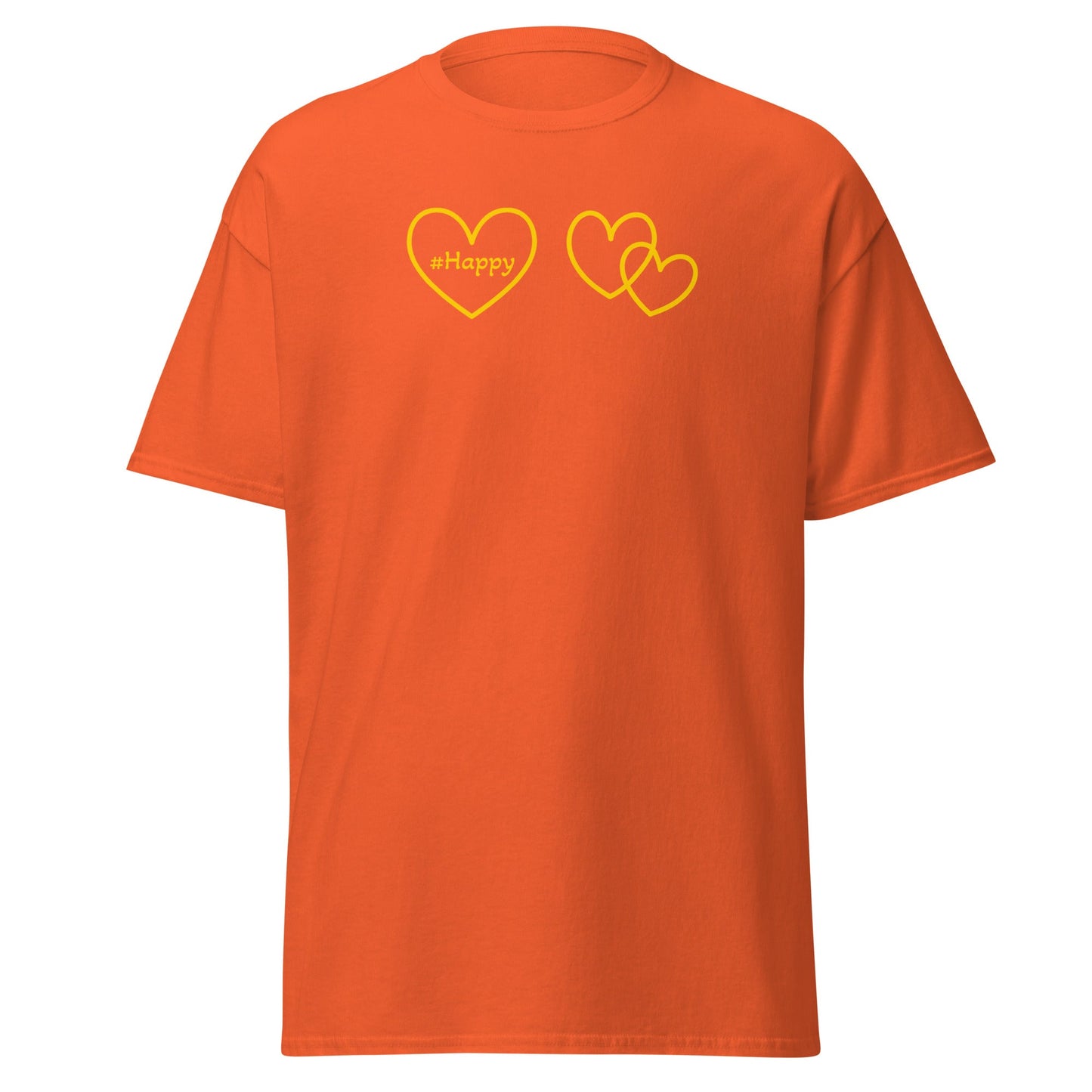 #Happy Yellow Heart Women's (Unisex) Classic Tee - Women's Shirts - Discovery Co.